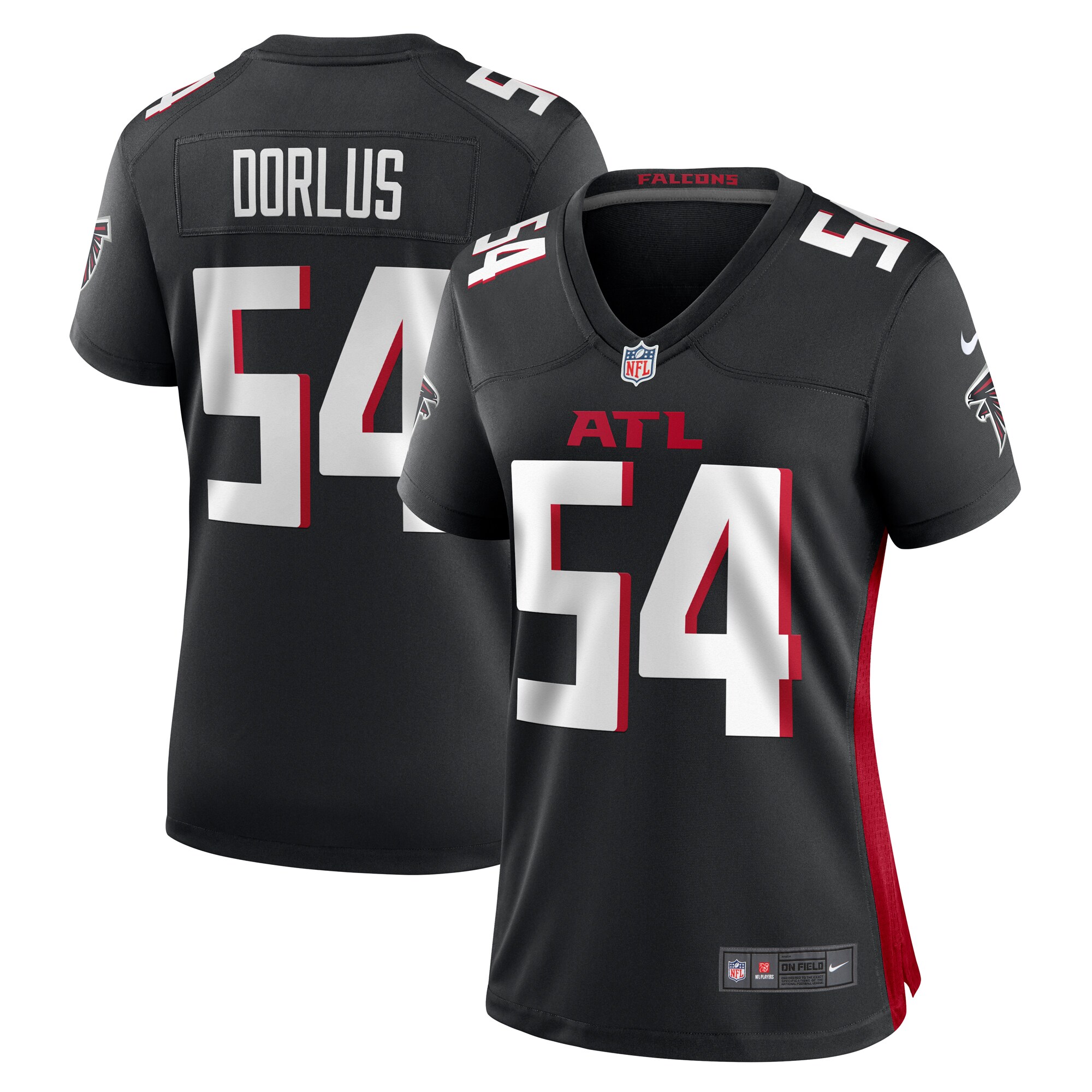 Brandon Dorlus Atlanta Falcons Women's Game Jersey - Black