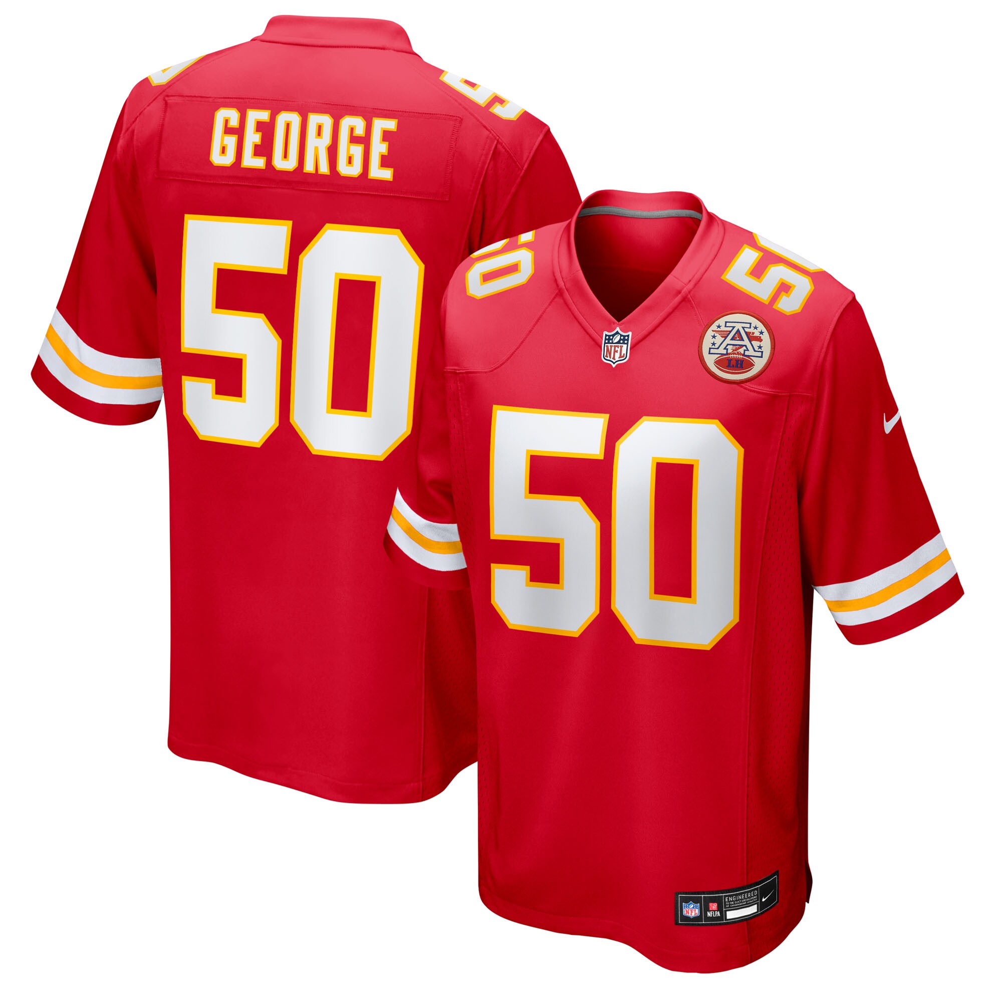Brandon George Kansas City Chiefs Team Game Jersey - Red