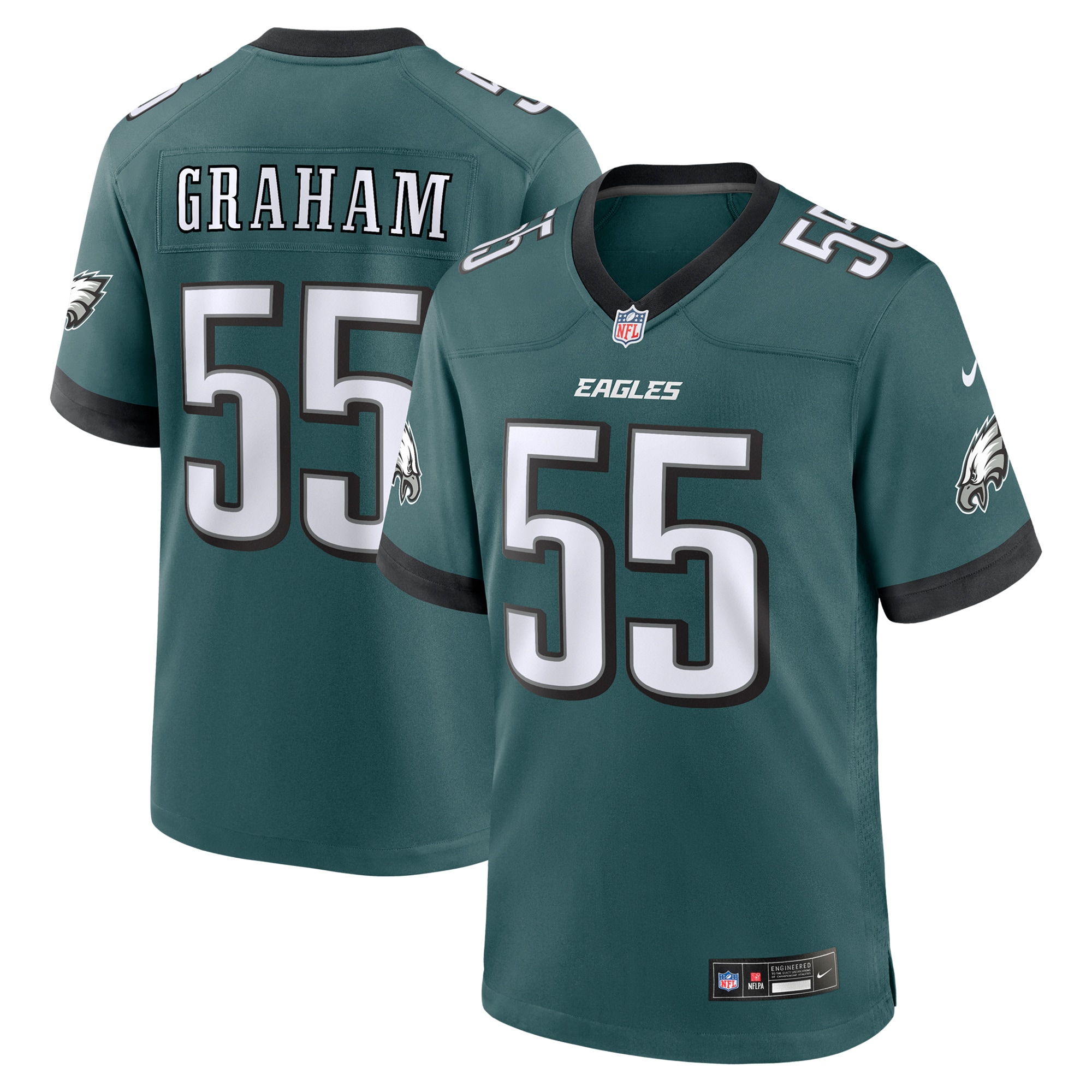 Brandon Graham Philadelphia Eagles Team Game Jersey - Midnight Green