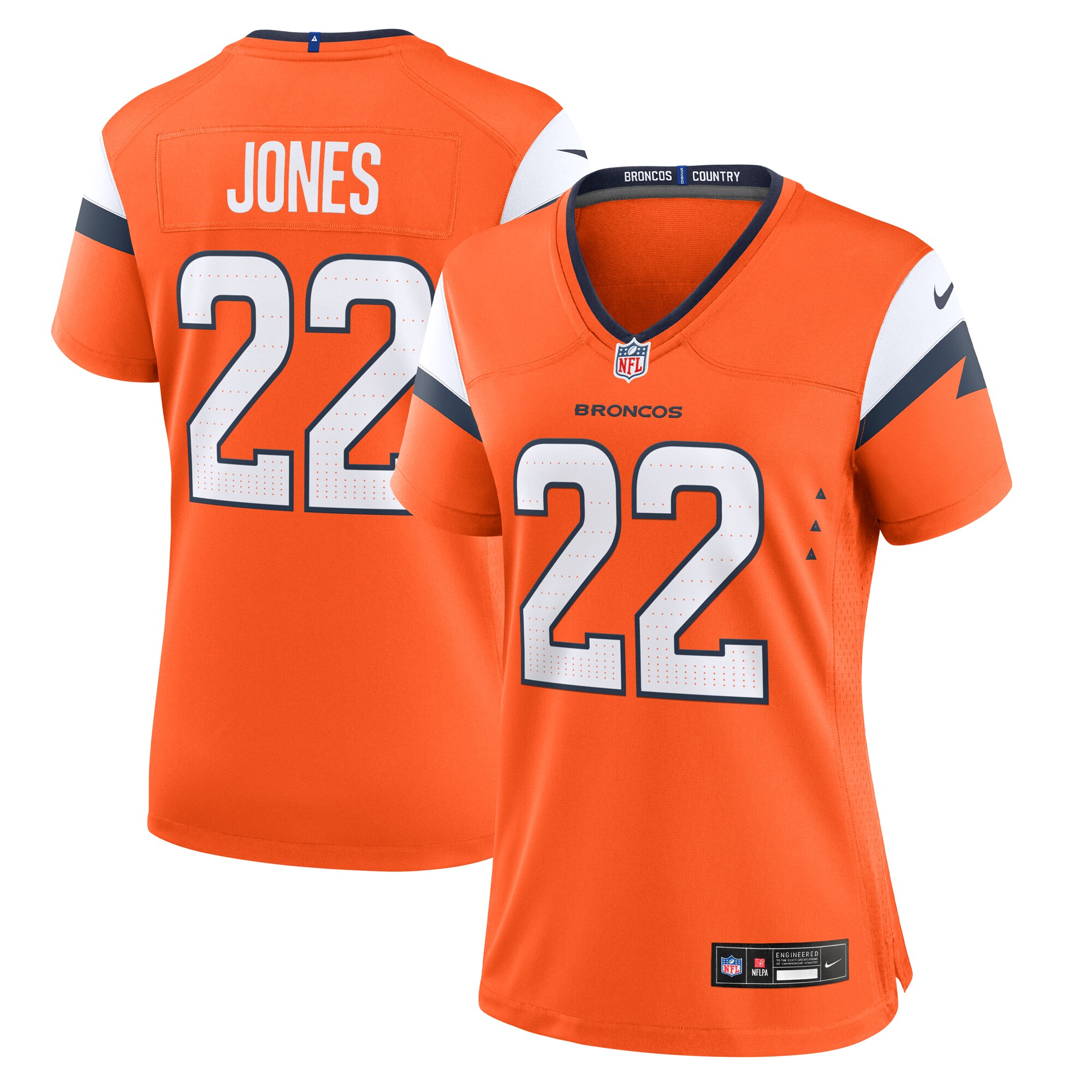 Brandon Jones Denver Broncos Women's Team Game Jersey - Orange
