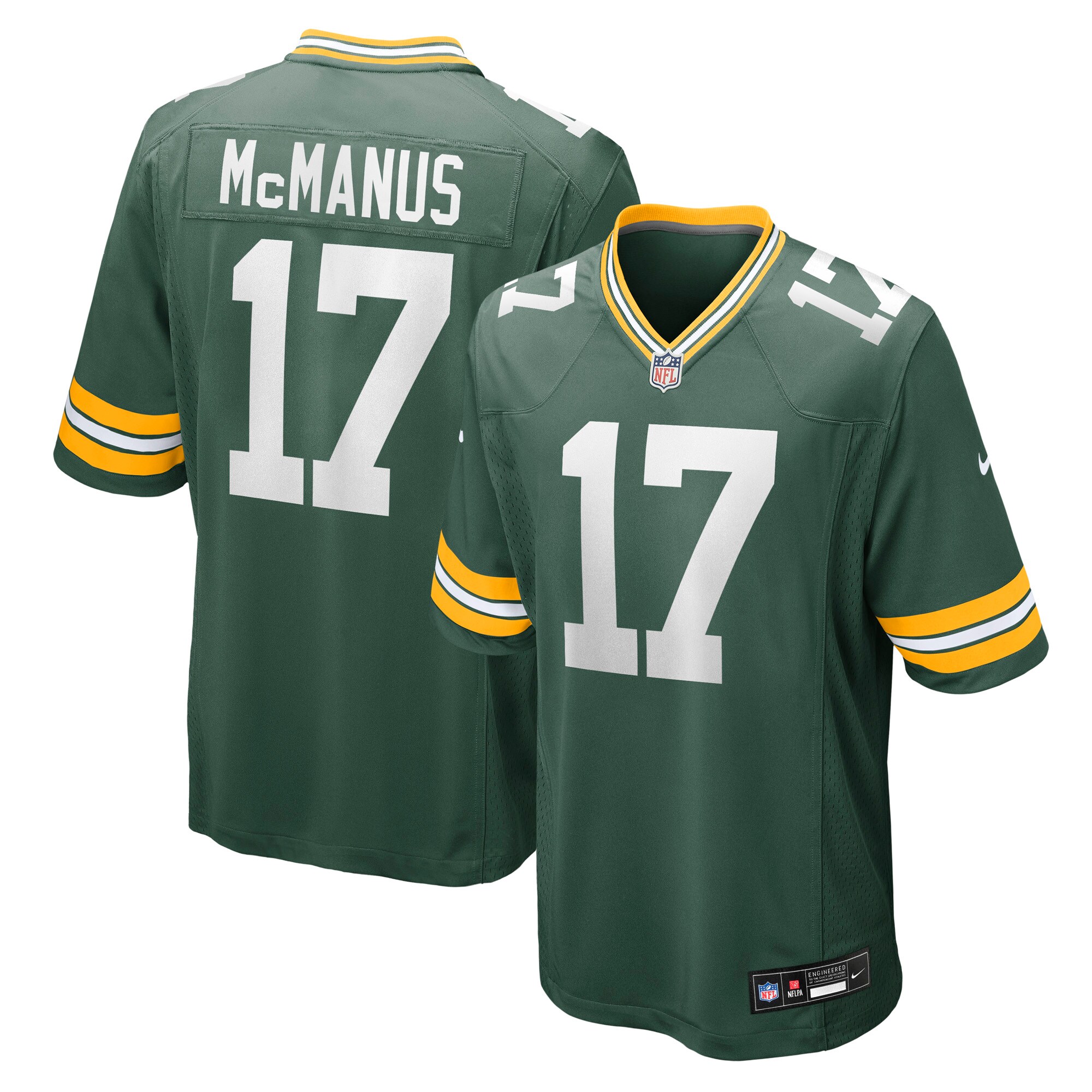 Brandon McManus Green Bay Packers Team Game Jersey - Green