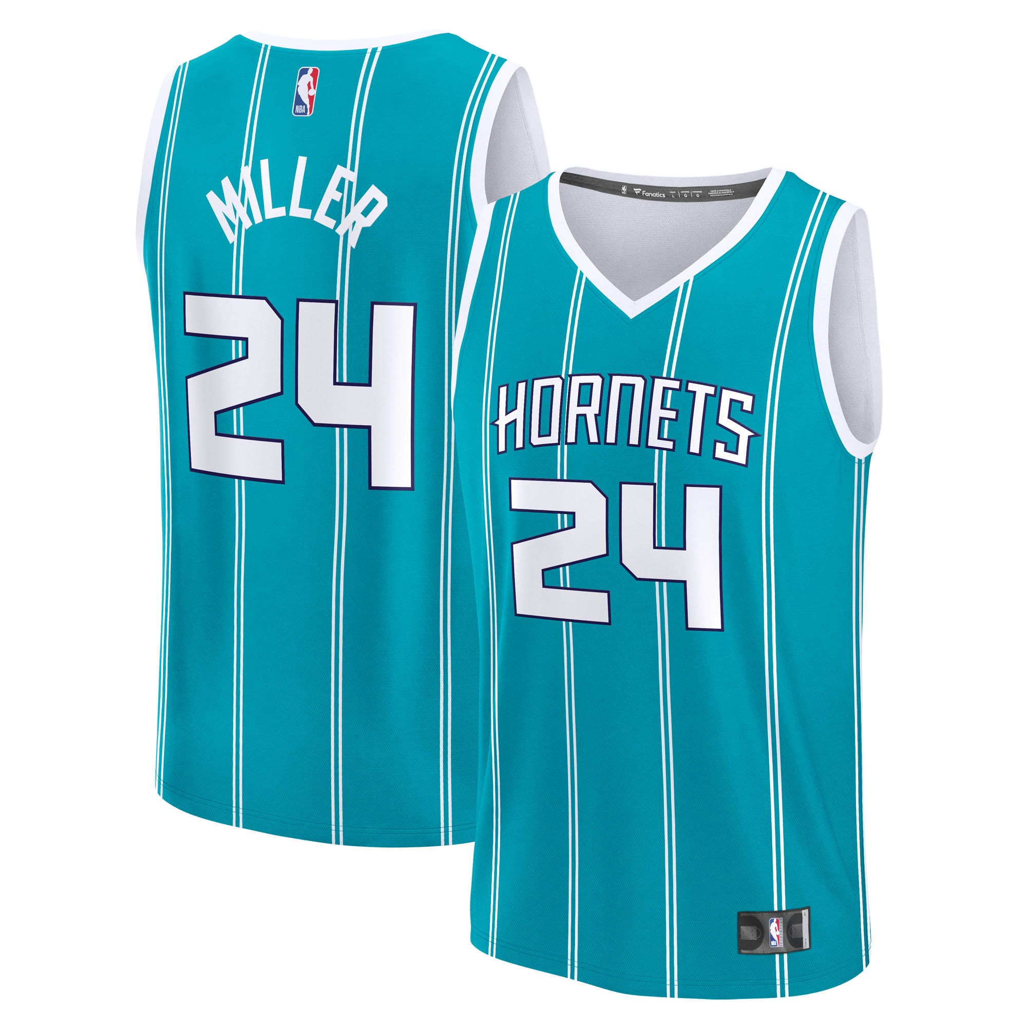 Brandon Miller Charlotte Hornets Fanatics Fast Break Jersey - Icon Edition - Teal