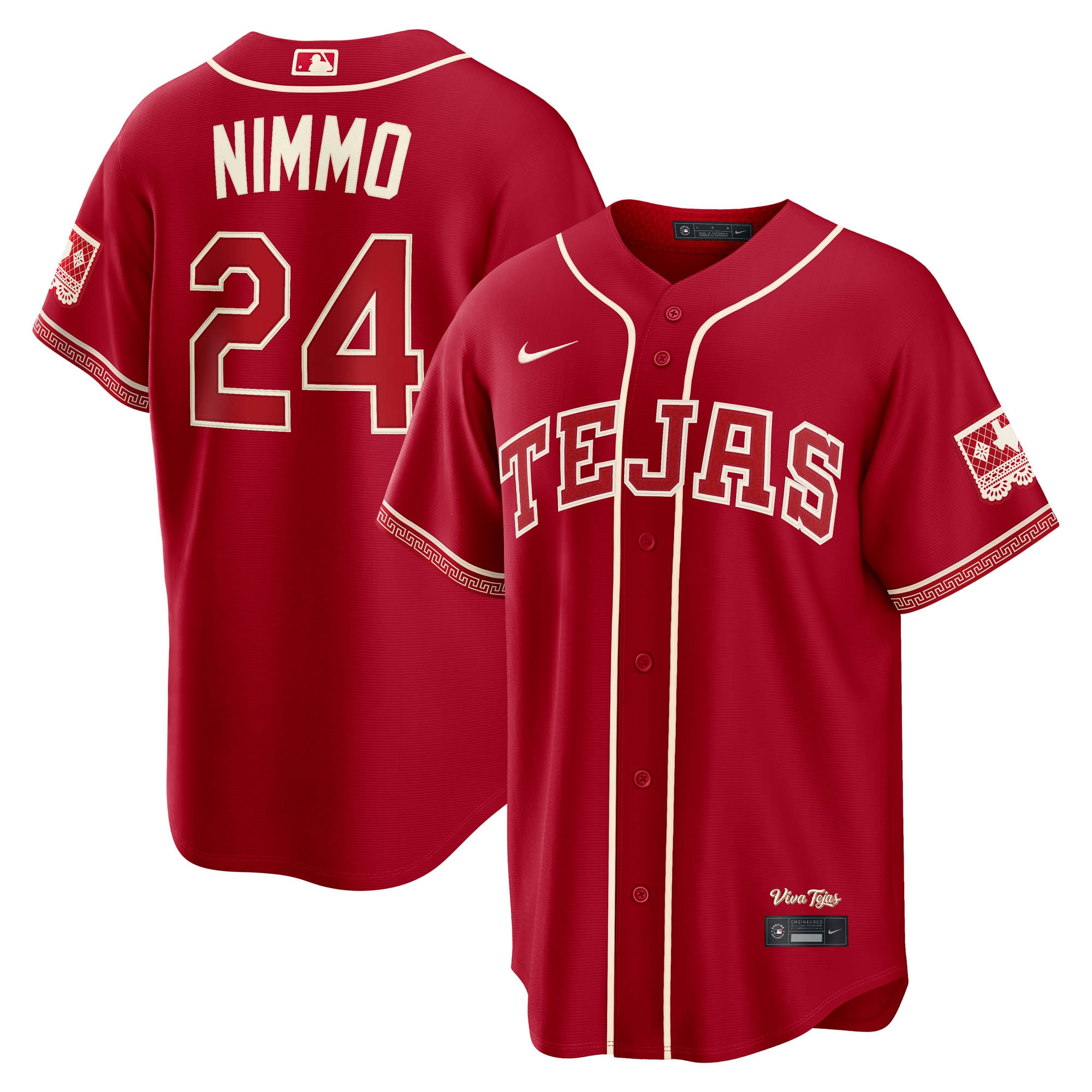Brandon Nimmo Texas Rangers 2026 City Connect Stadium Jersey - Red