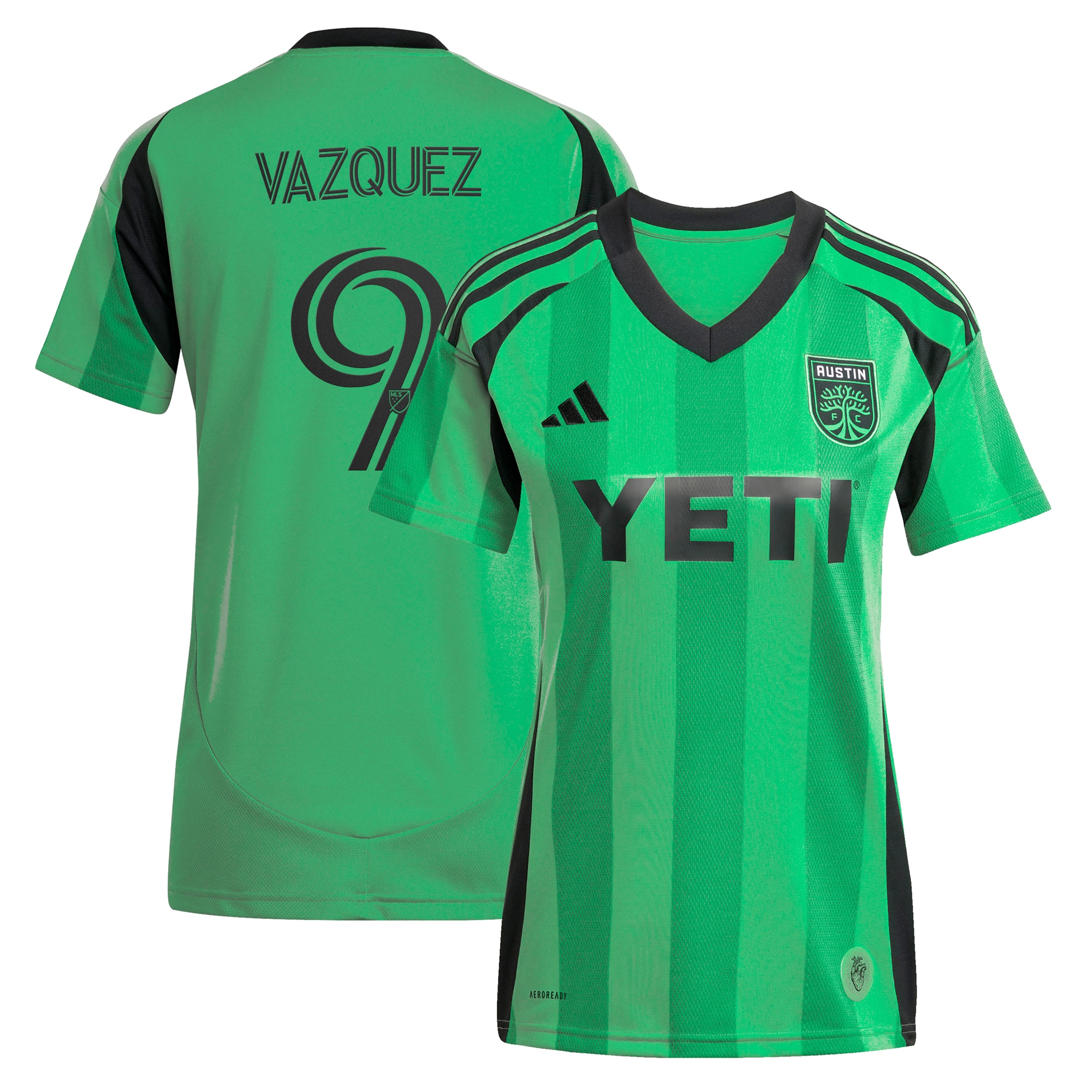 Brandon Vazquez Austin FC Youth 2025 The Heartbeat Kit Player Jersey - Green
