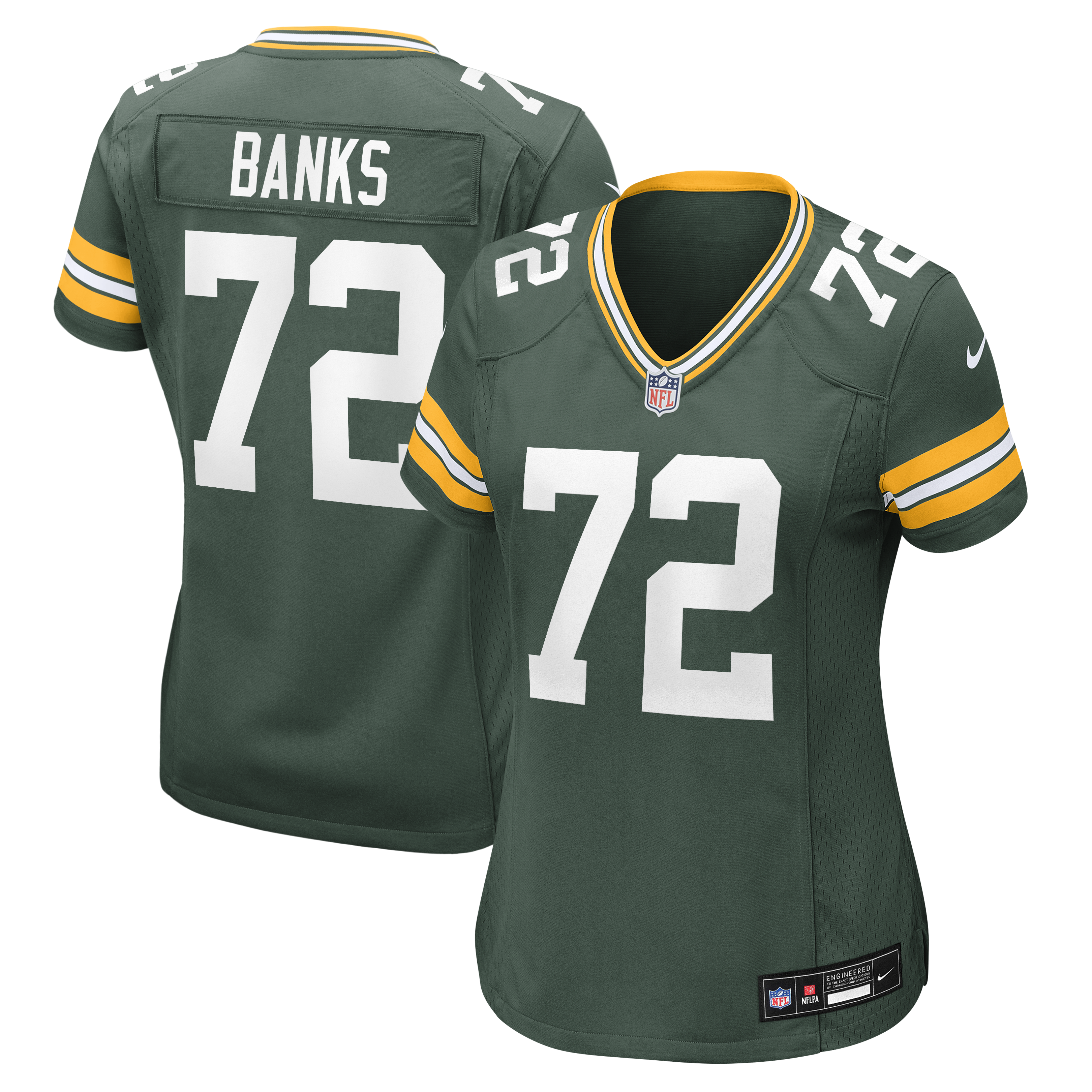 Brant Banks Green Bay Packers Women's Team Game Jersey - Green