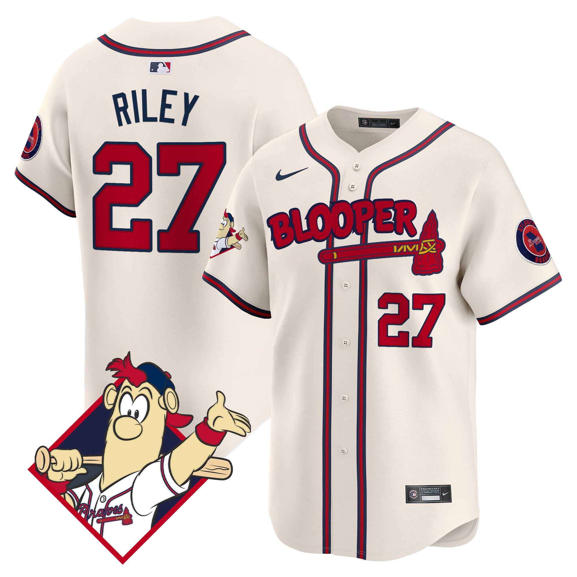 Alternative view of Braves Blooper Acuña Jr. Jersey - Nike Braves Blooper Jersey - Acuña