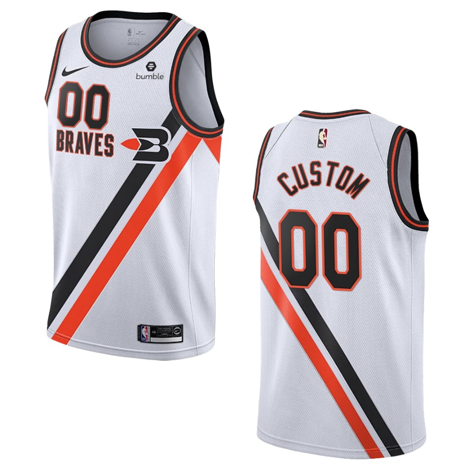 Braves Custom White Jersey - Nike - Heritage Edition