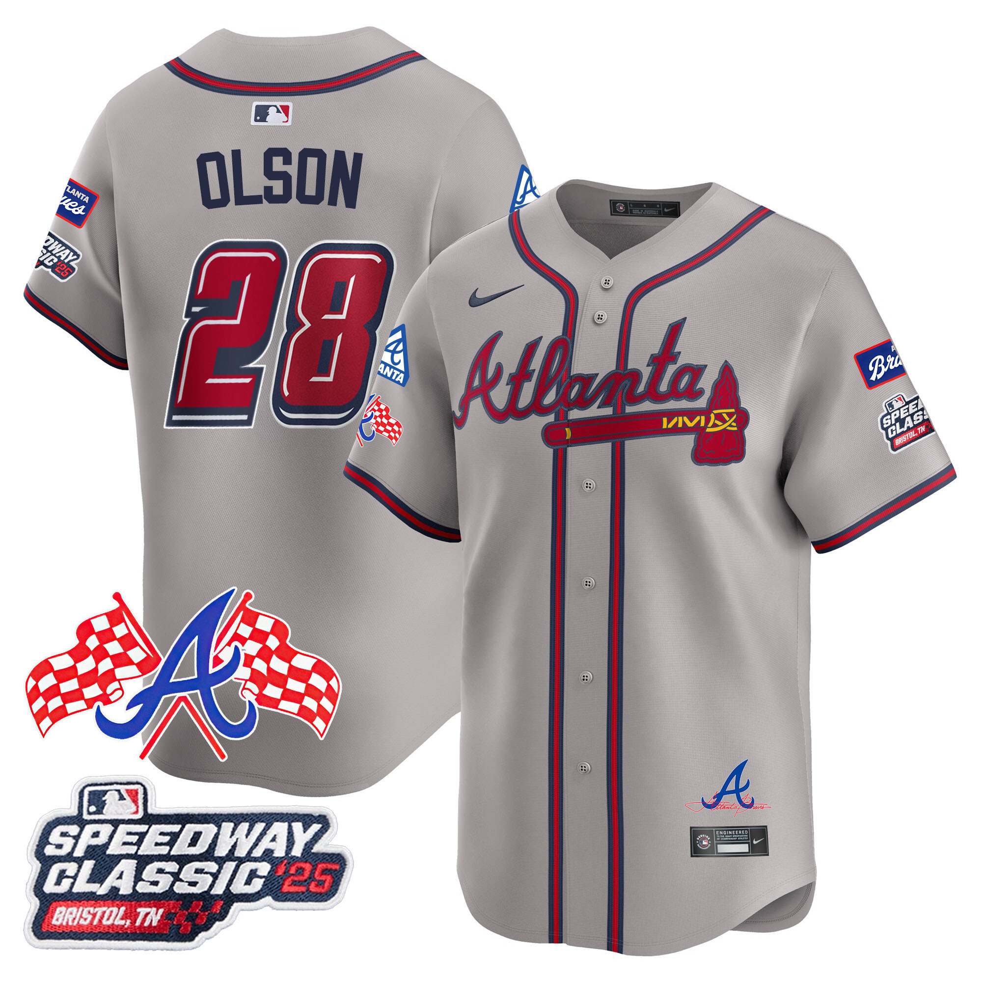 Braves Olson Speedway Jersey - Nike Braves Olson Speedway Classic