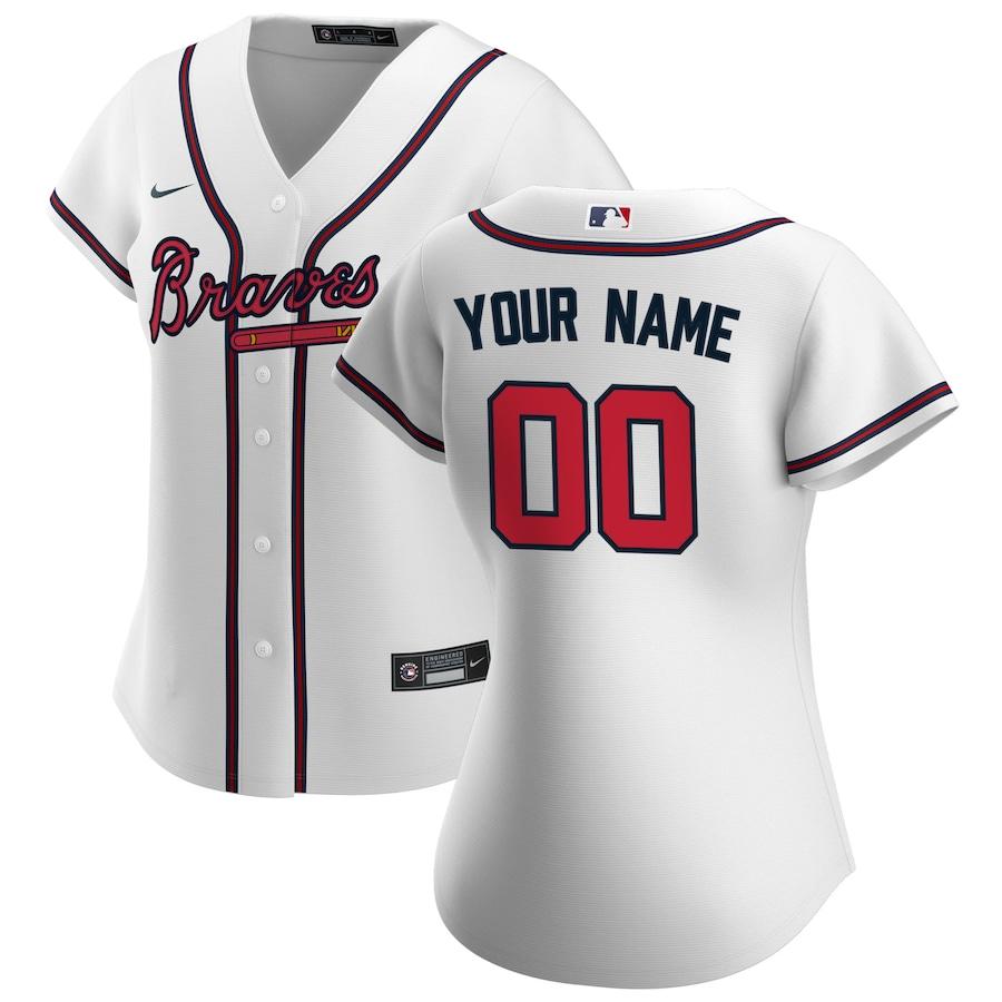 Braves White Custom Jersey - Nike - Personalized MLB Style
