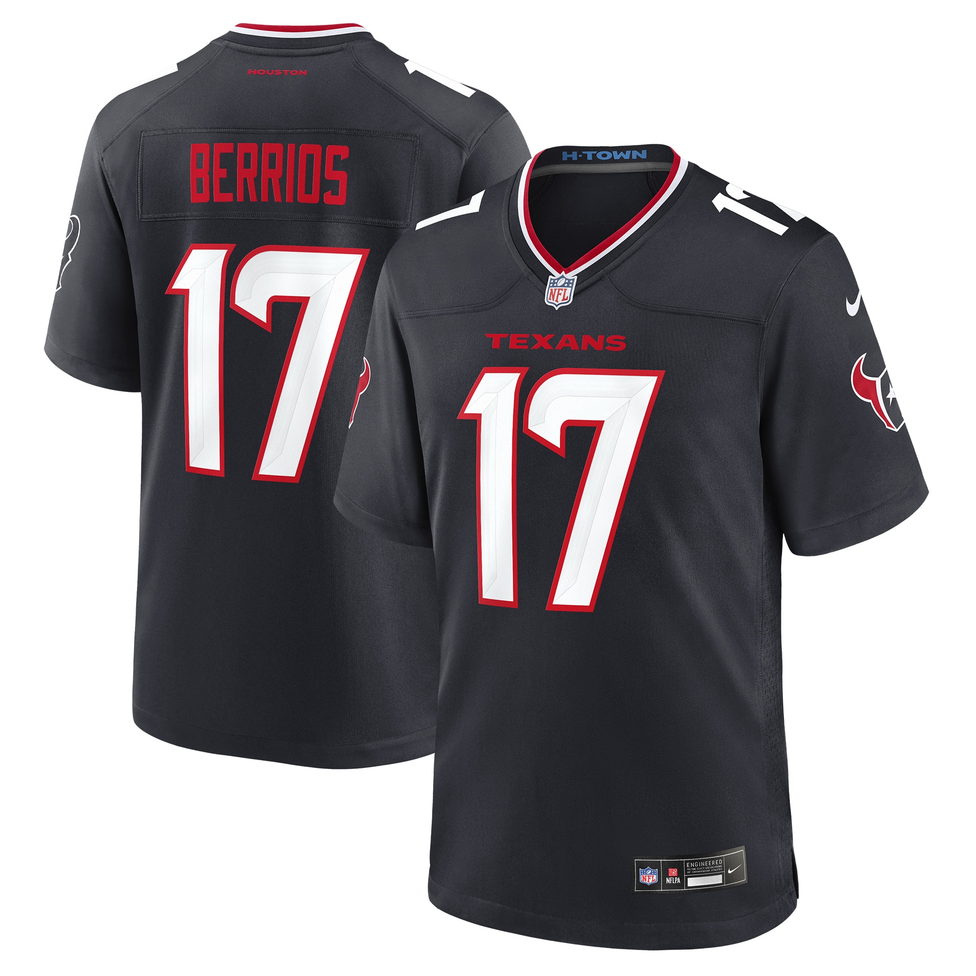 Braxton Berrios Houston Texans Team Game Jersey - Navy