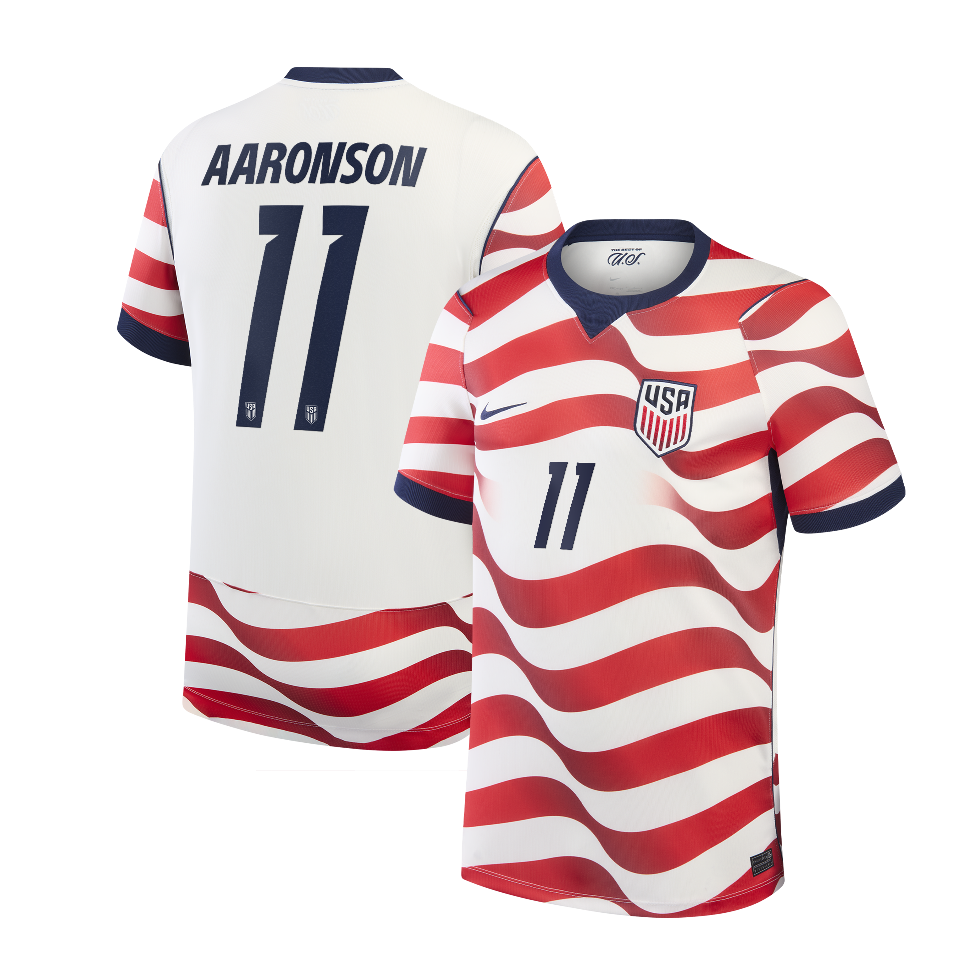 Brenden Aaronson USMNT 2026 Home Stadium Jersey - White