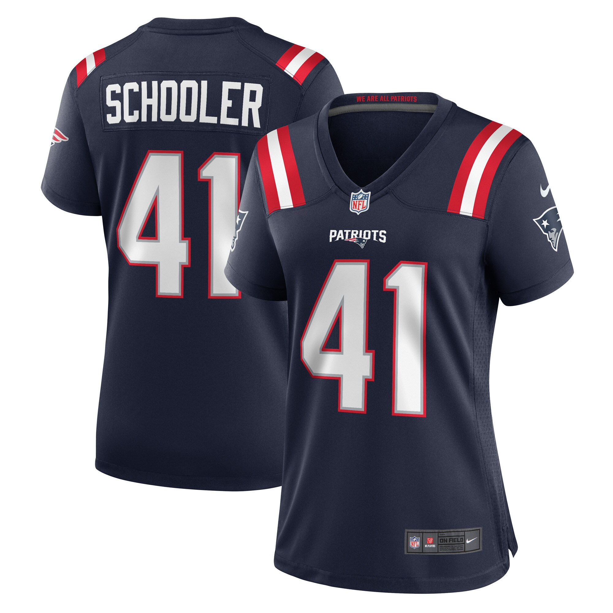 Brenden Schooler New England Patriots Women's Game Jersey - Navy