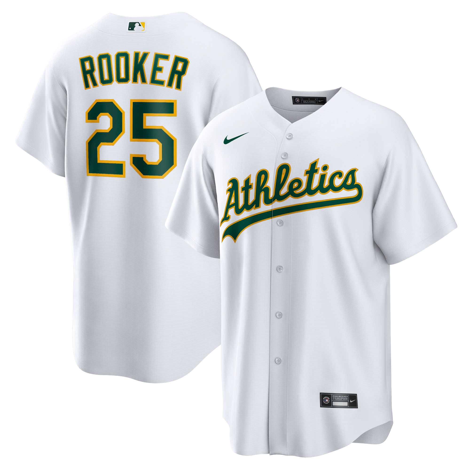 Brent Rooker Athletics Home Jersey - White