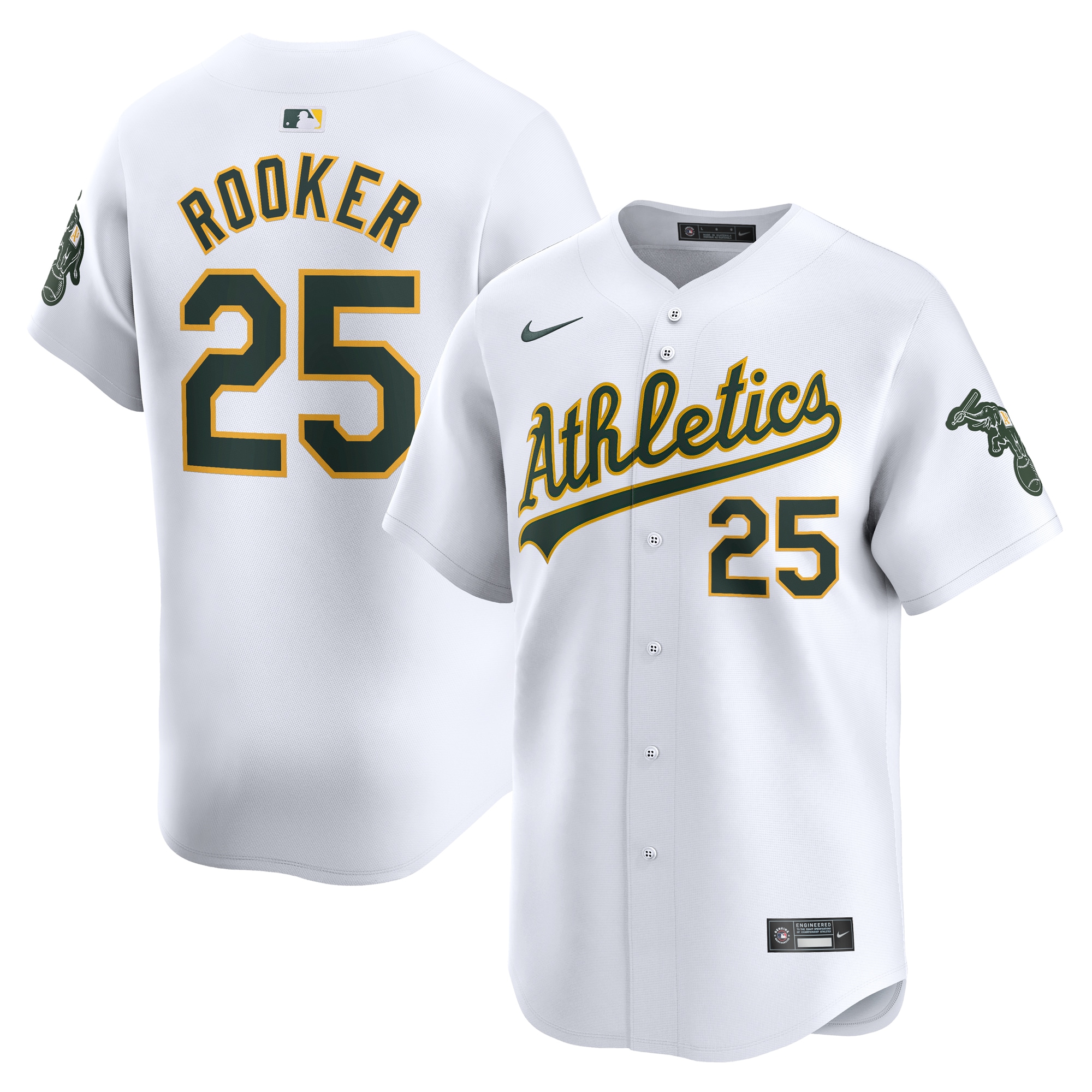 Brent Rooker Athletics Home Limited Player Jersey - White