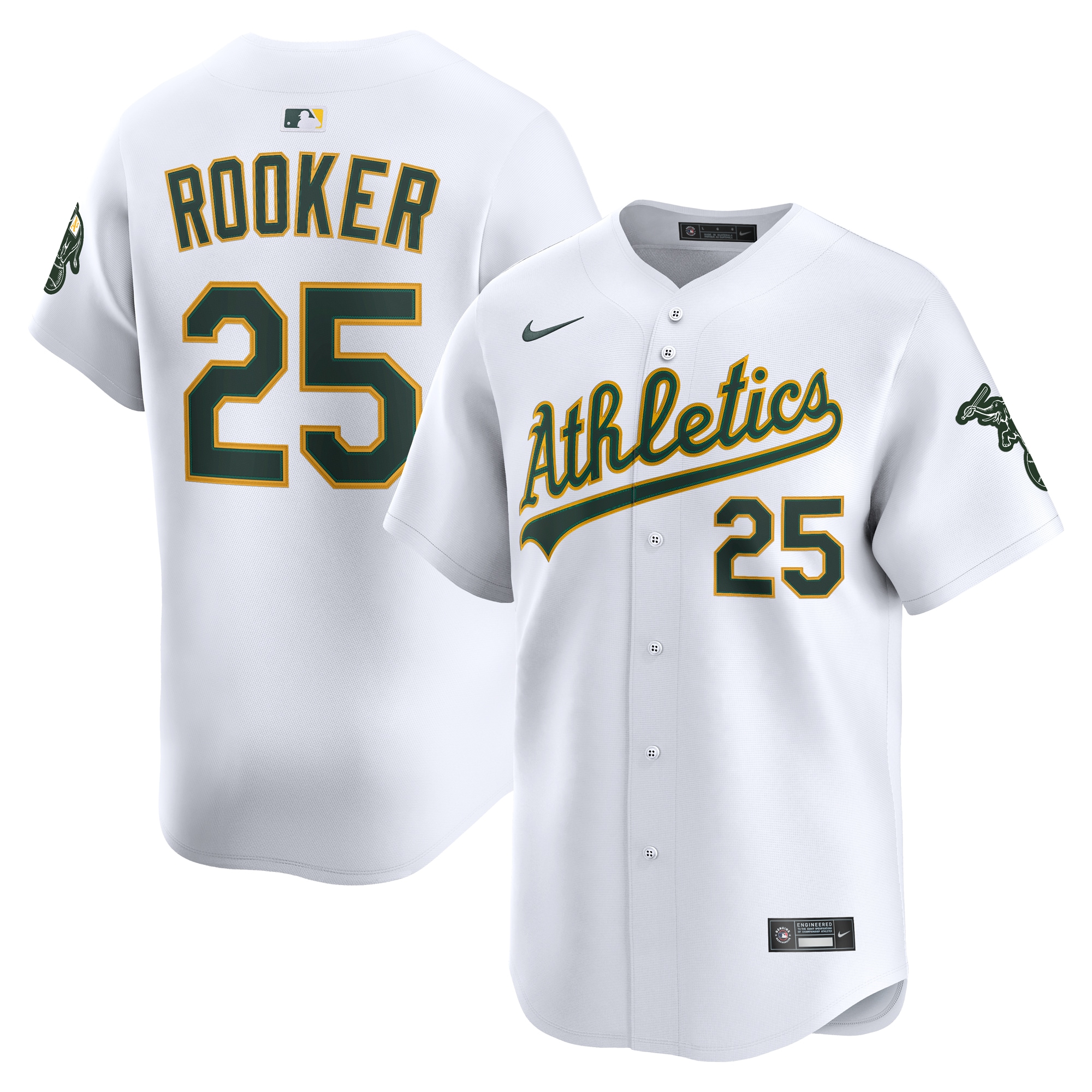 Brent Rooker Athletics Home Limited Player Jersey - White