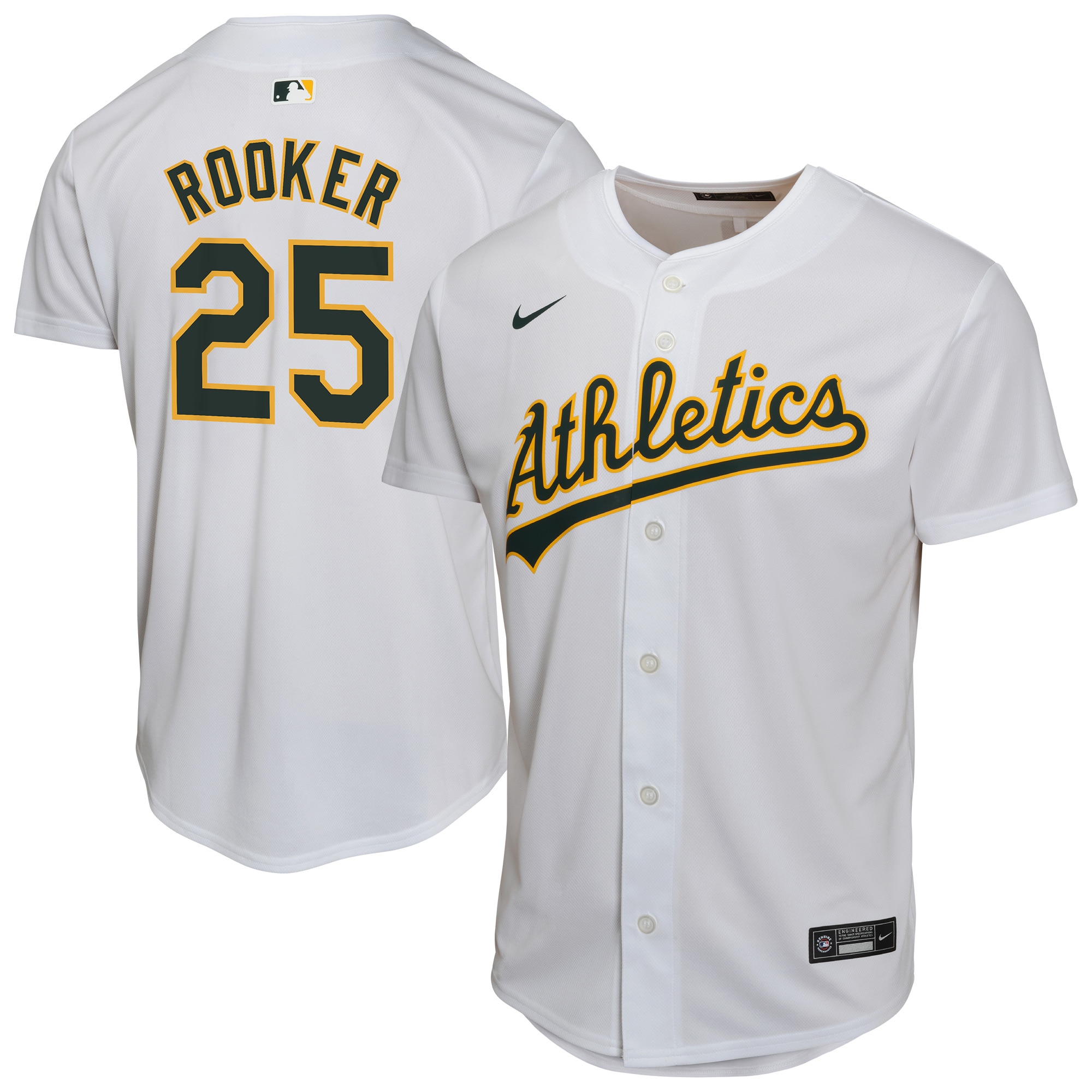Brent Rooker Athletics Home Player Game Jersey - White