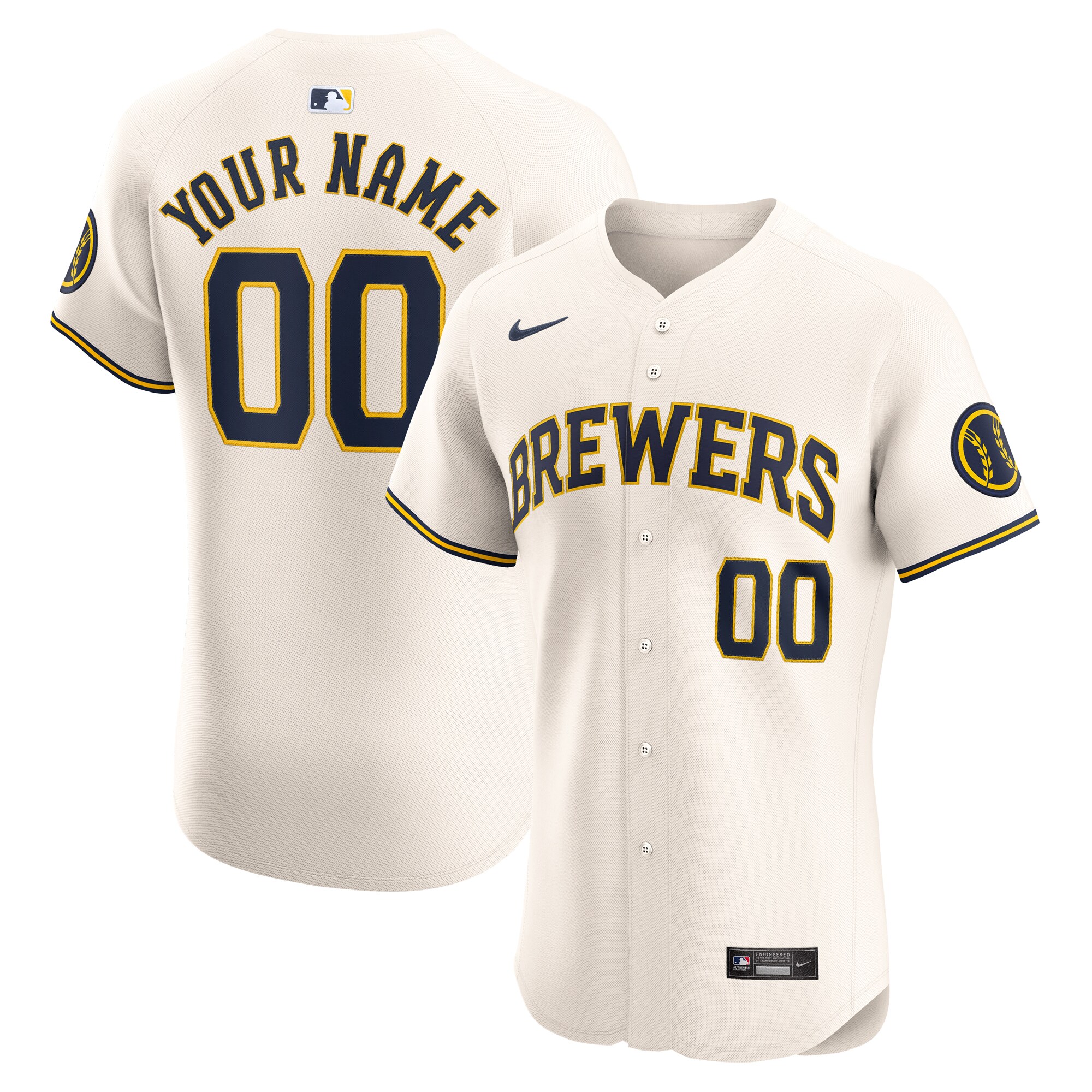Brewers Cream Alternate Jersey nike - Nike Brewers Cream Alternate