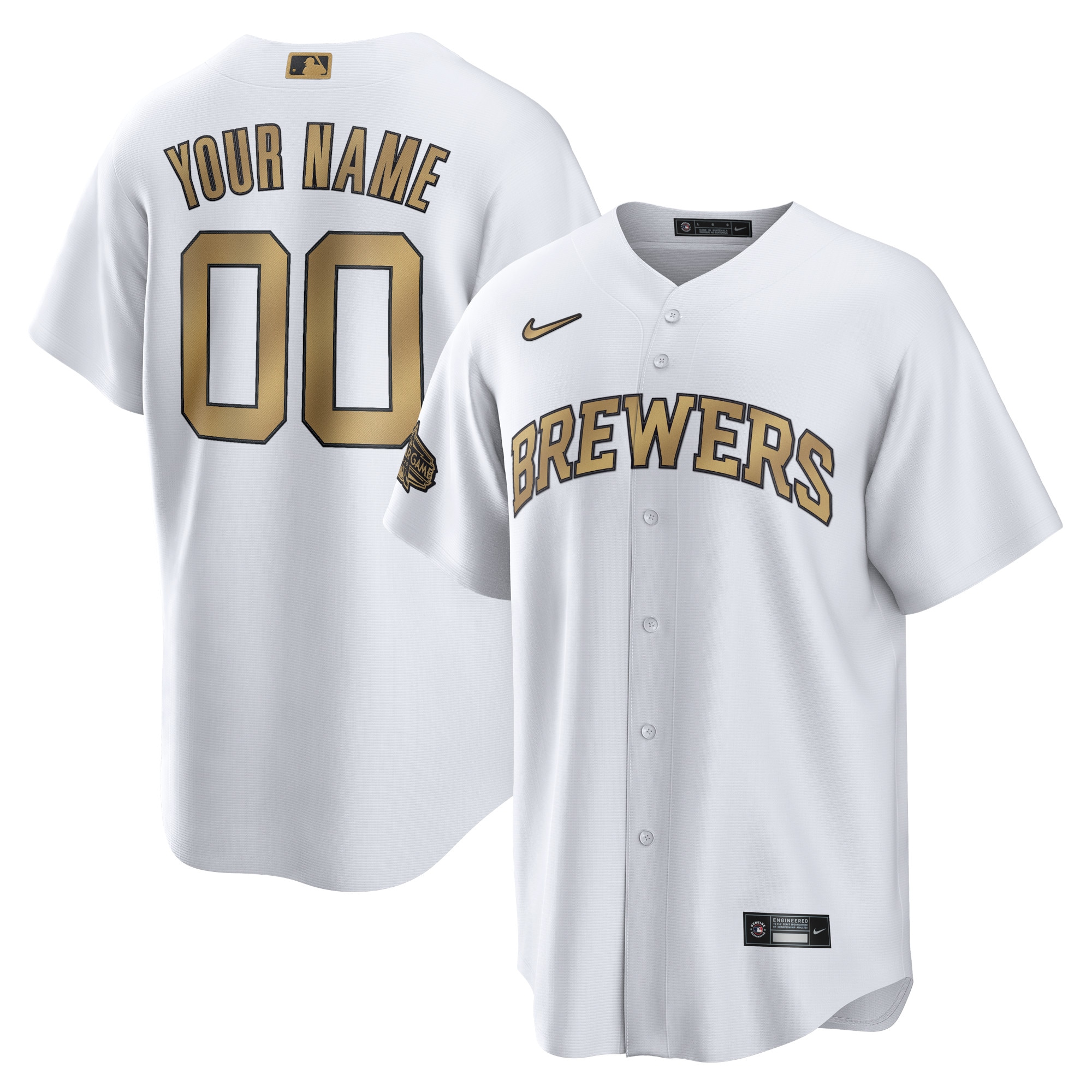 Brewers White Custom Jersey - Nike - MLB Personalized Edition
