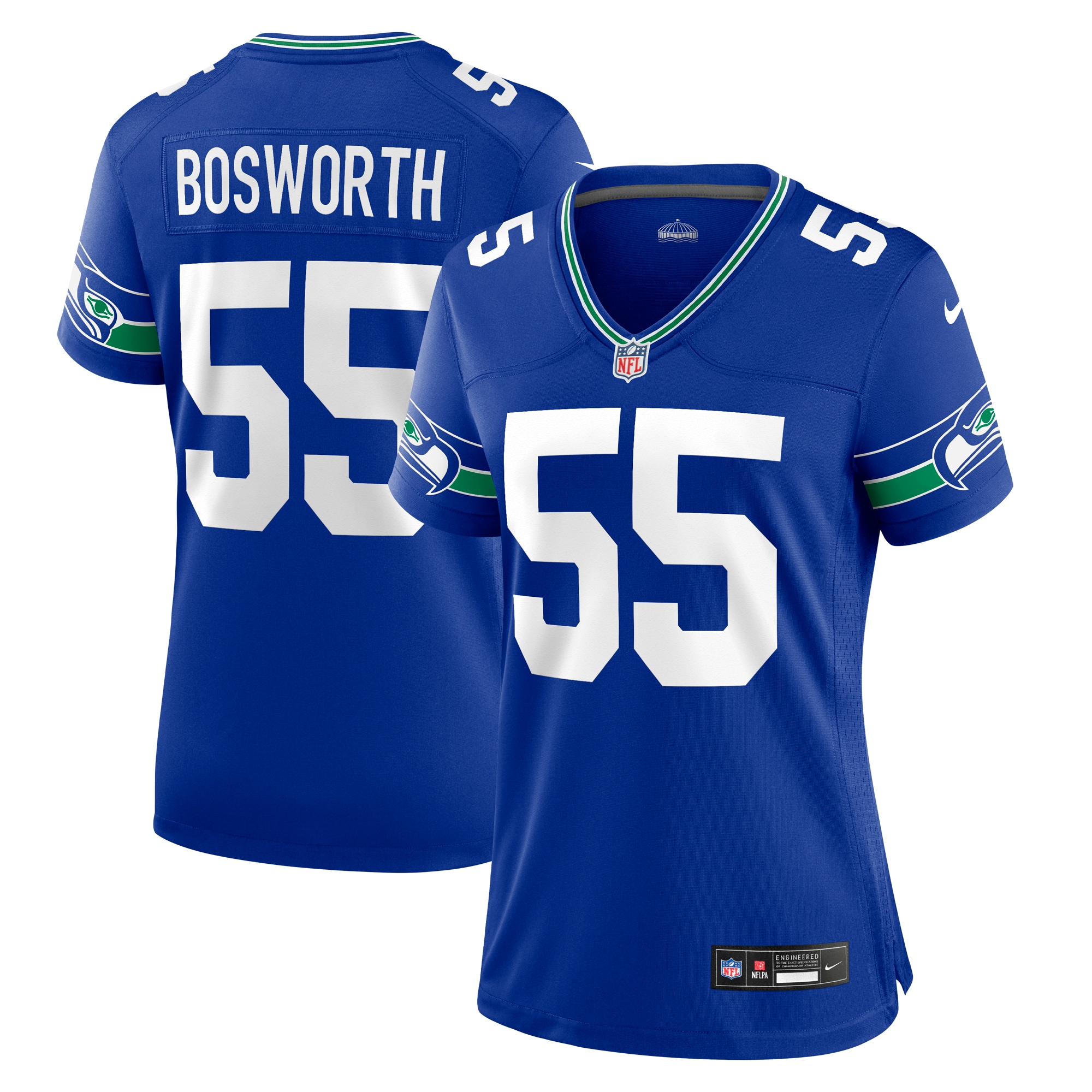 Brian Bosworth Seattle Seahawks Women's Throwback Retired Player Game Jersey - Royal