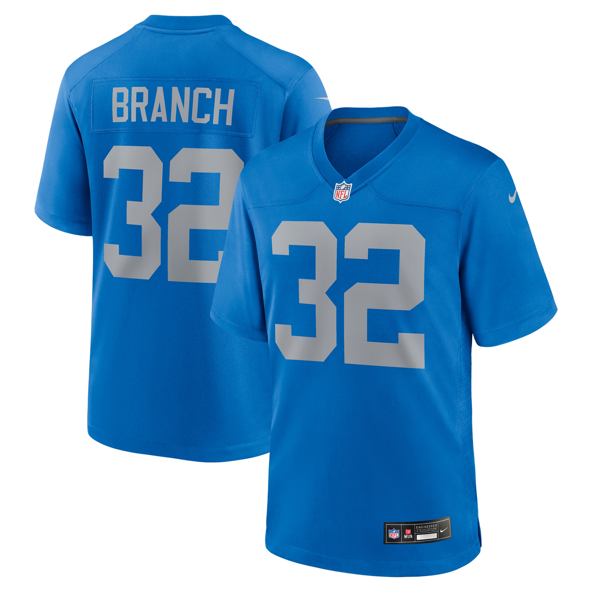 Brian Branch Detroit Lions Alternate Game Jersey - Blue