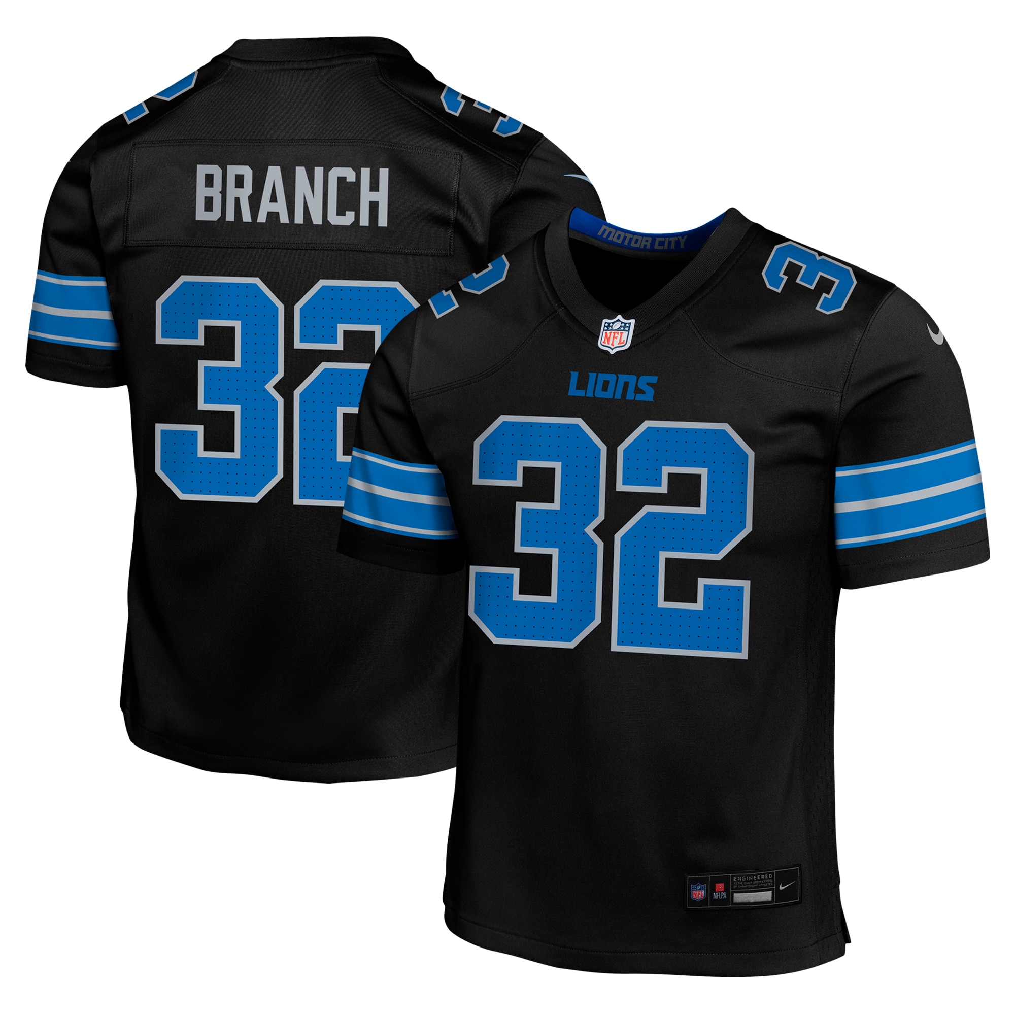 Brian Branch Detroit Lions Youth Game Jersey