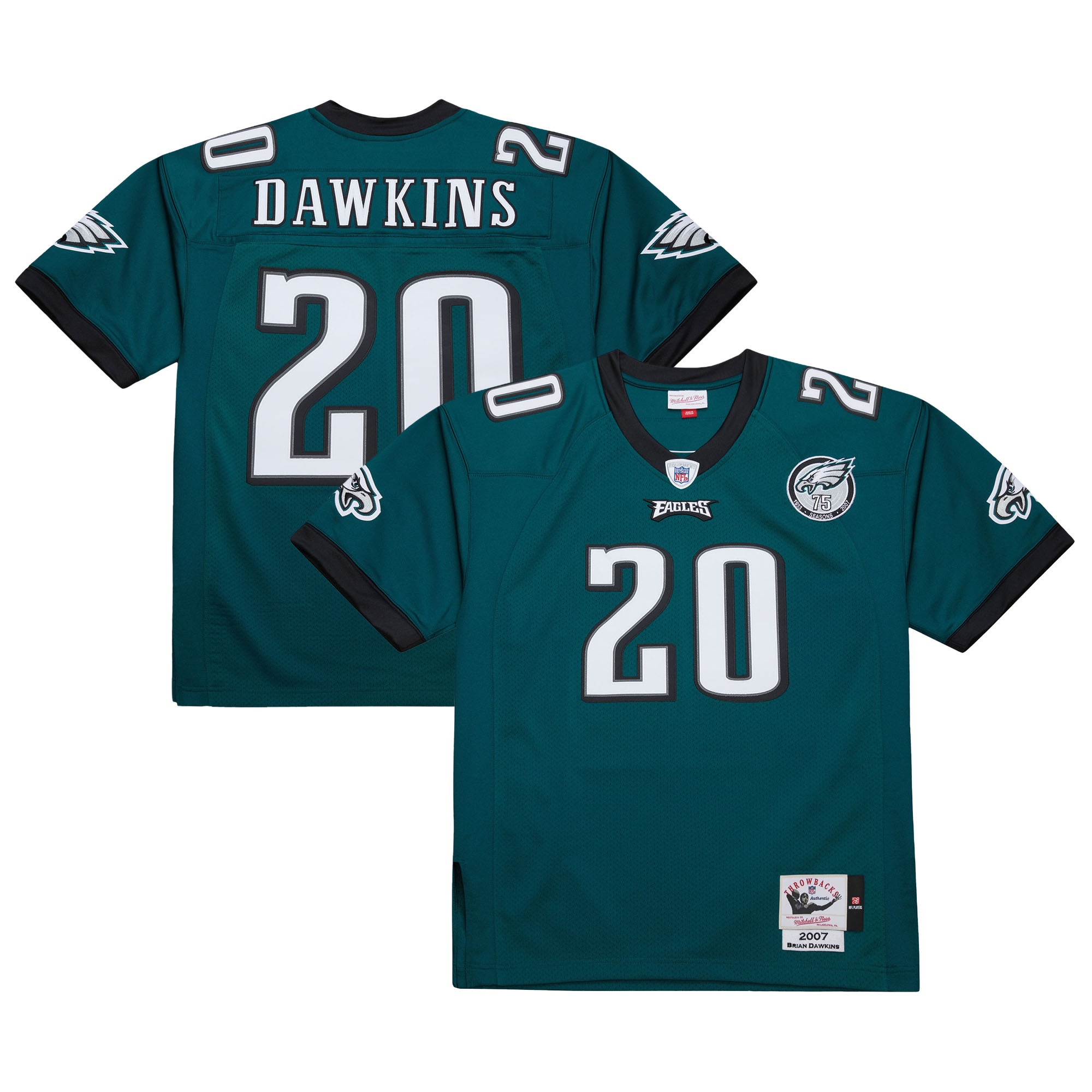 Brian Dawkins Philadelphia Eagles 2007 Throwback Retired Player Jersey
