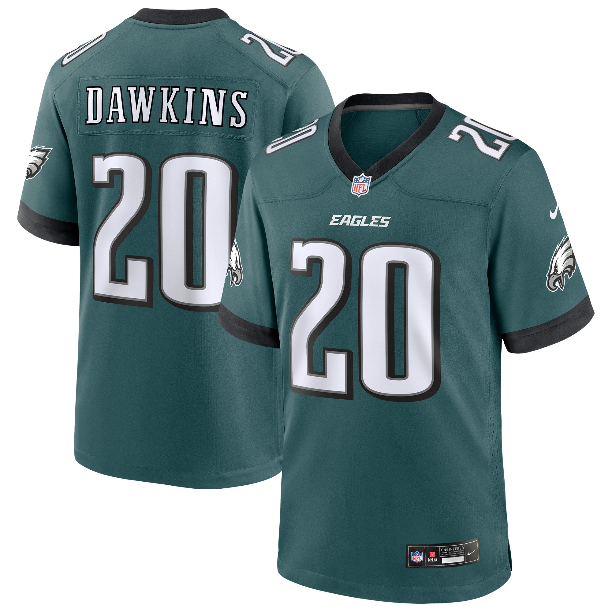 Brian Dawkins Philadelphia Eagles Team Retired Player Game Jersey - Midnight Green