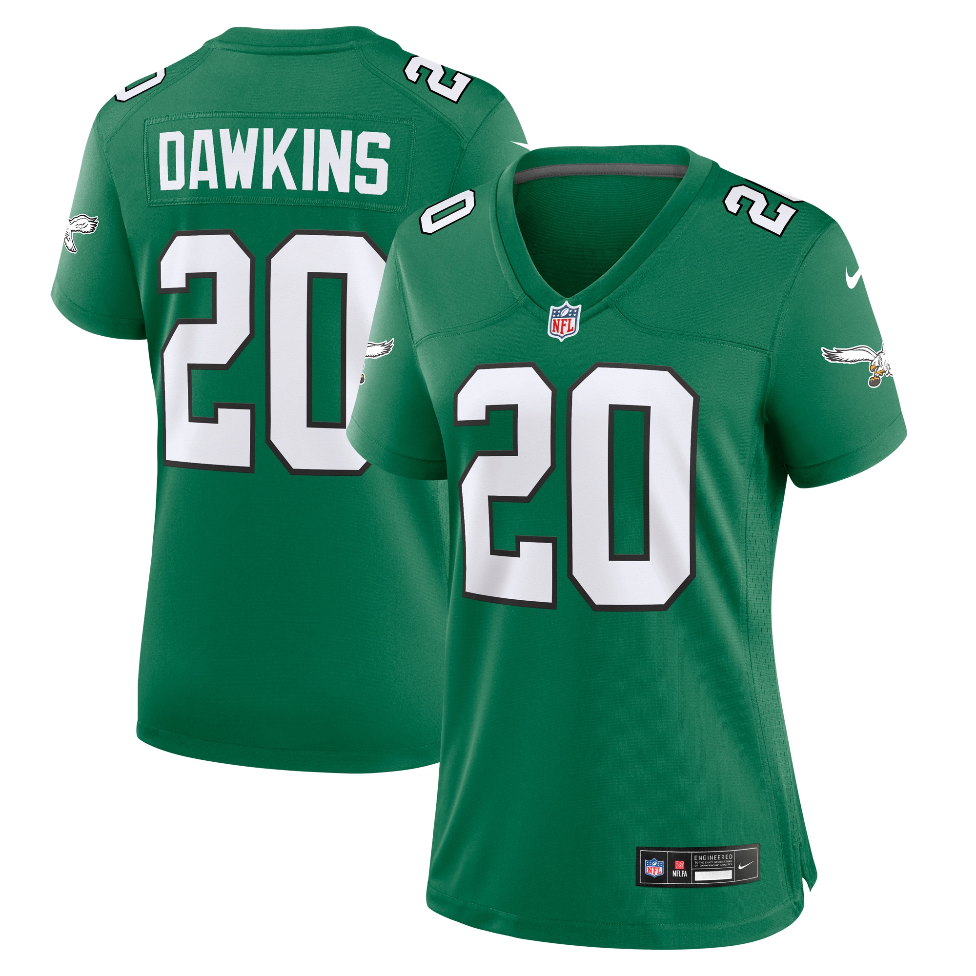 Brian Dawkins Philadelphia Eagles Women's Alternate Game Jersey - Kelly Green