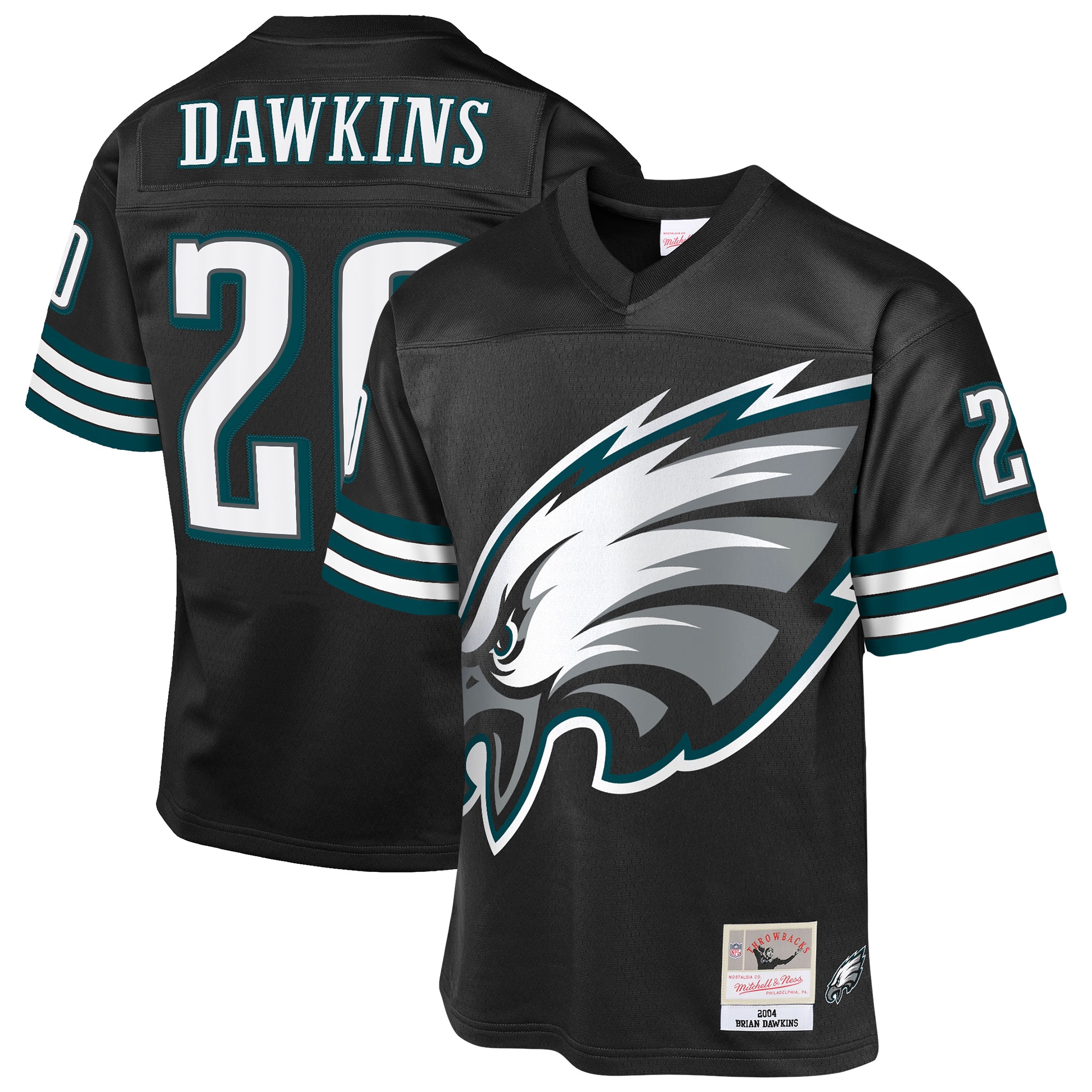 Brian Dawkins Philadelphia Eagles Youth 2004 Throwback Fashion Jersey - Black