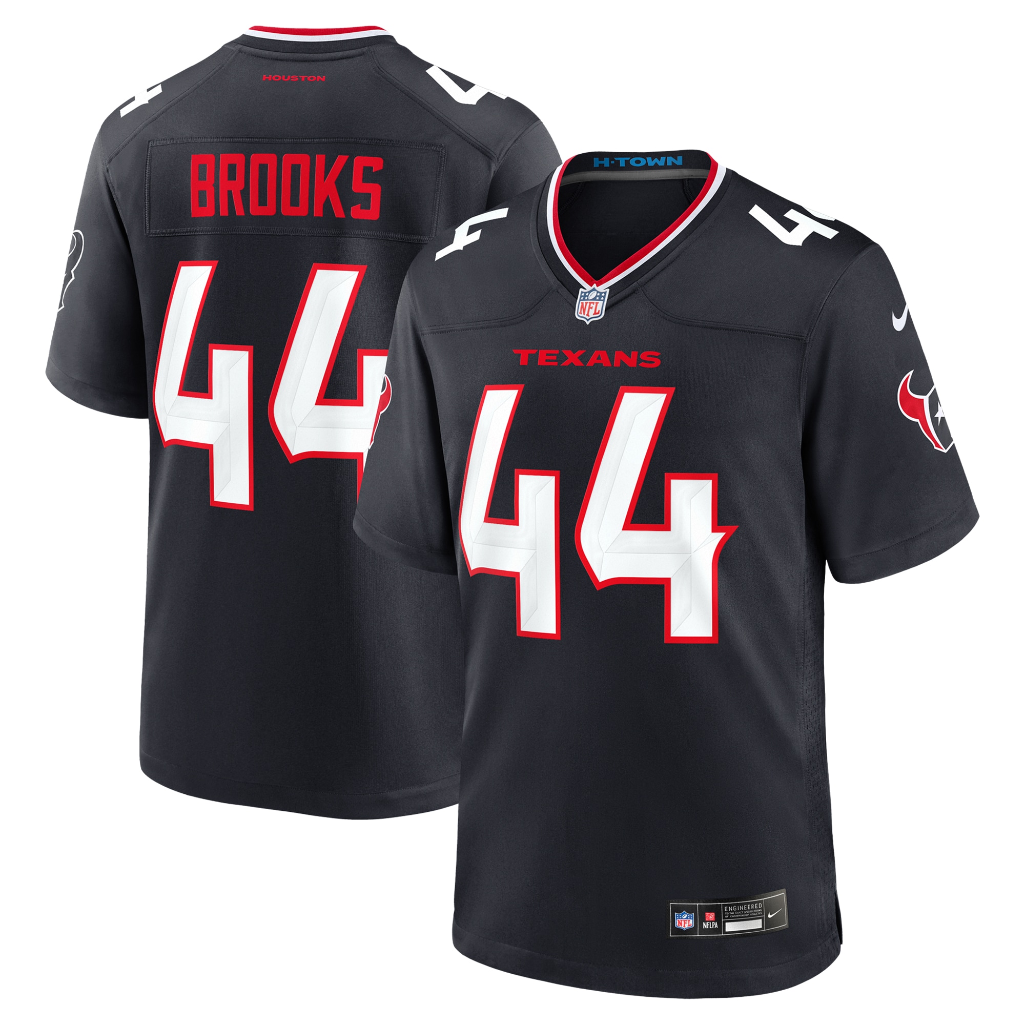British Brooks Houston Texans Team Game Jersey - Navy