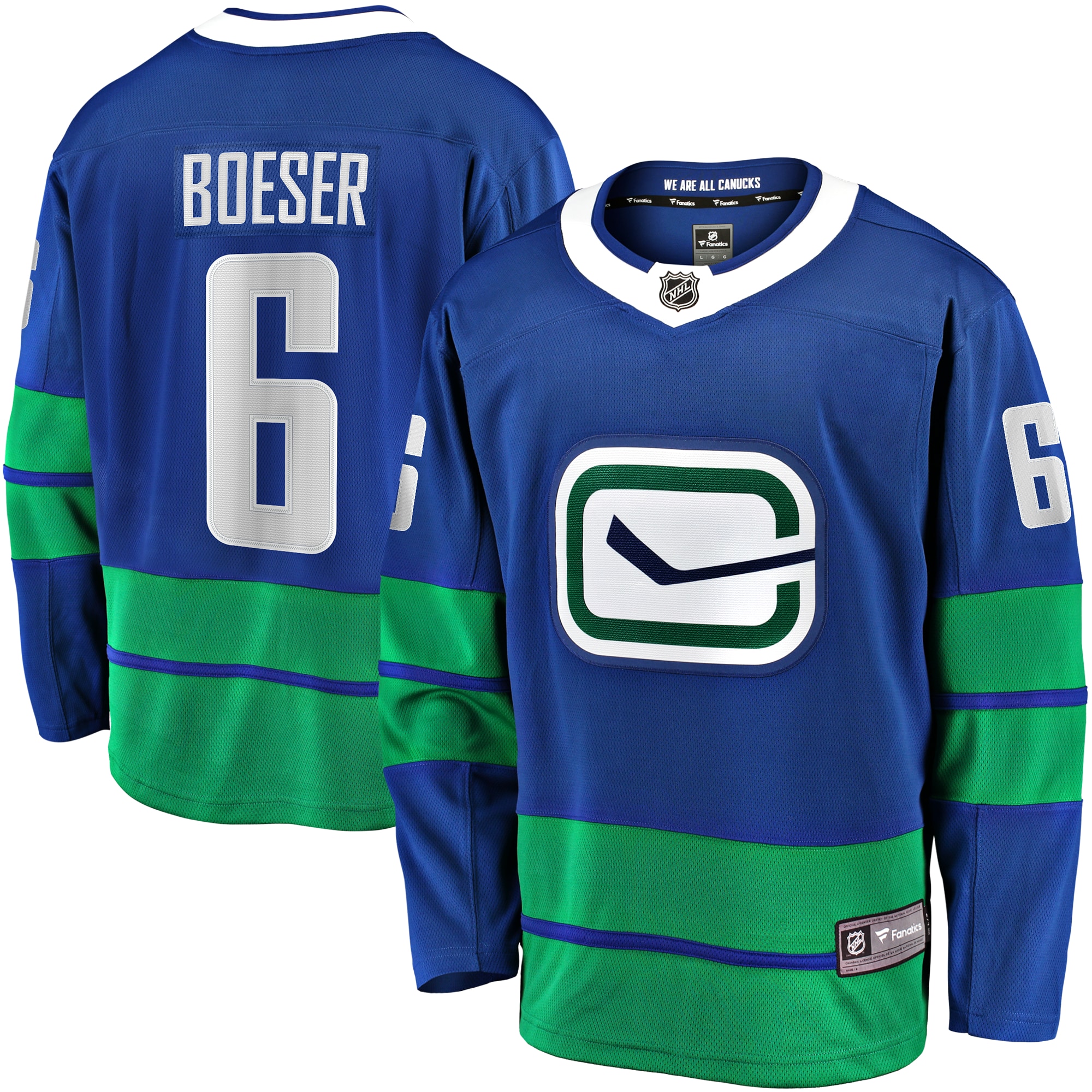 Brock Boeser Vancouver Canucks Fanatics Breakaway Jersey - Blue
