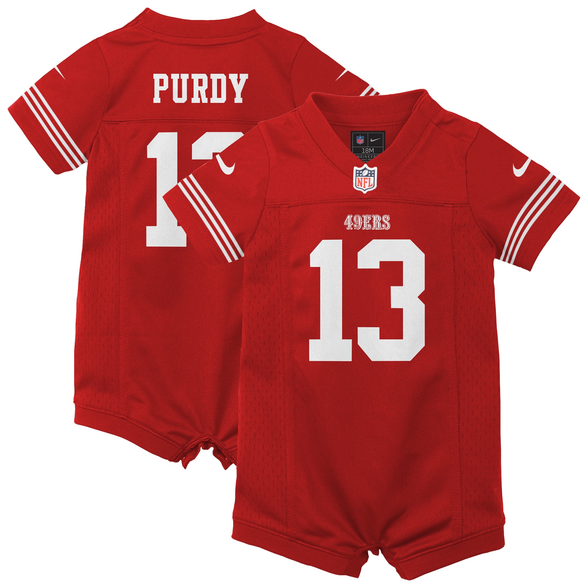 Brock Purdy San Francisco 49ers Newborn & Infant Game Romper Jersey - Scarlet