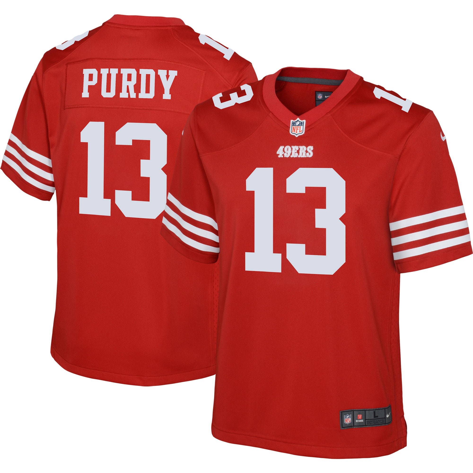 Brock Purdy San Francisco 49ers Youth Game Jersey - Scarlet