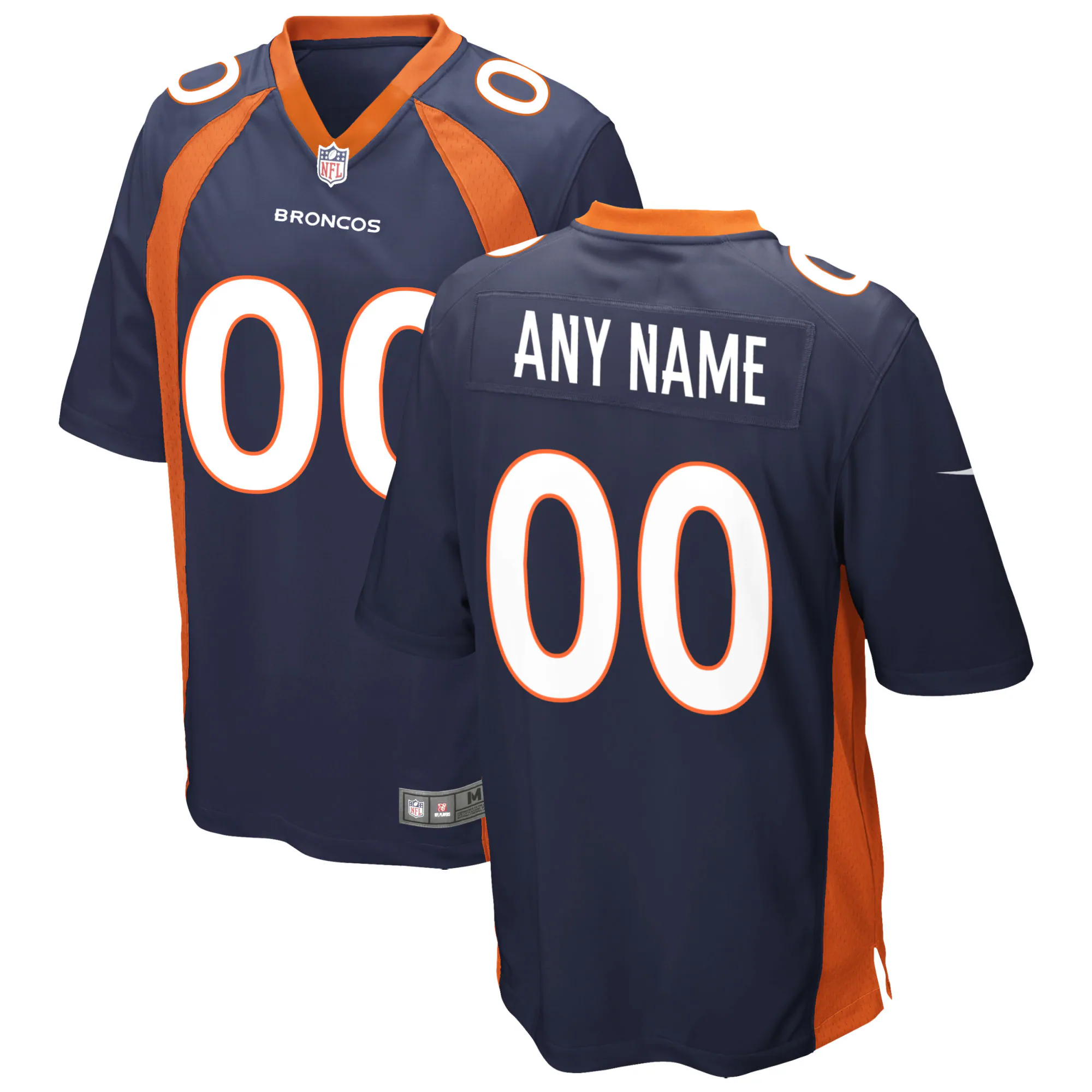 Alternative view of Broncos Navy Custom Jersey - Nike - Personalized NFL Gear