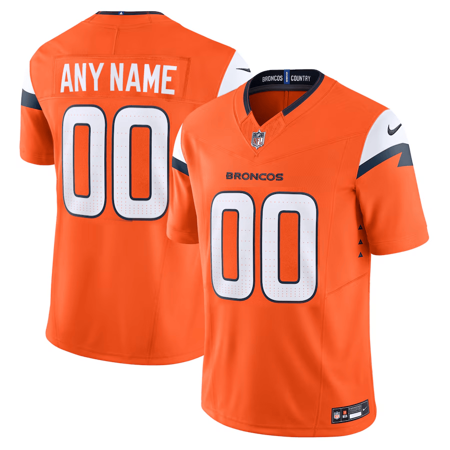 Broncos Orange Custom Jersey - Nike Denver