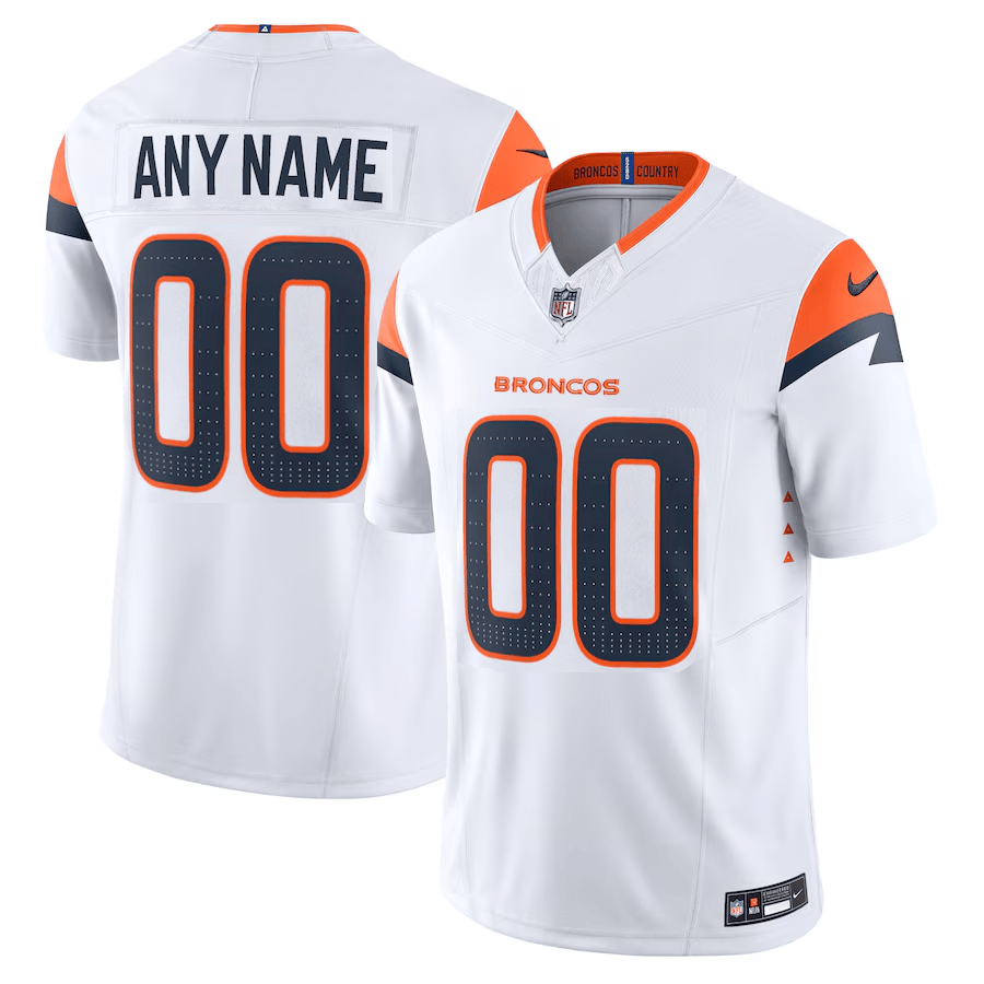 Alternative view of Broncos Orange Custom Jersey - Nike Denver