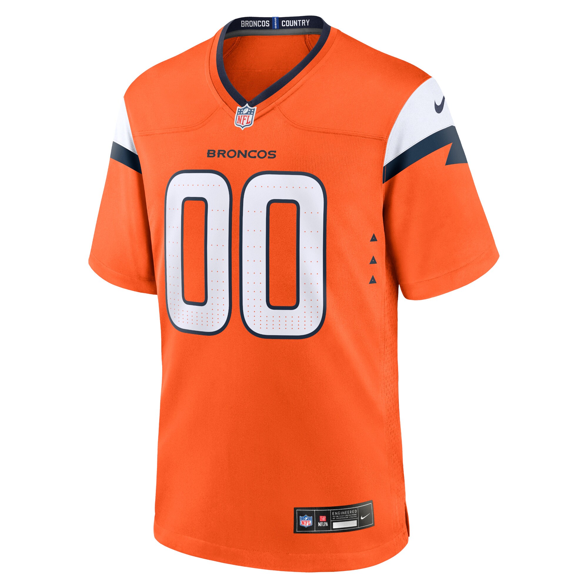 Alternative view of Broncos Orange Custom Jersey nike design - Nike Broncos Orange Custom