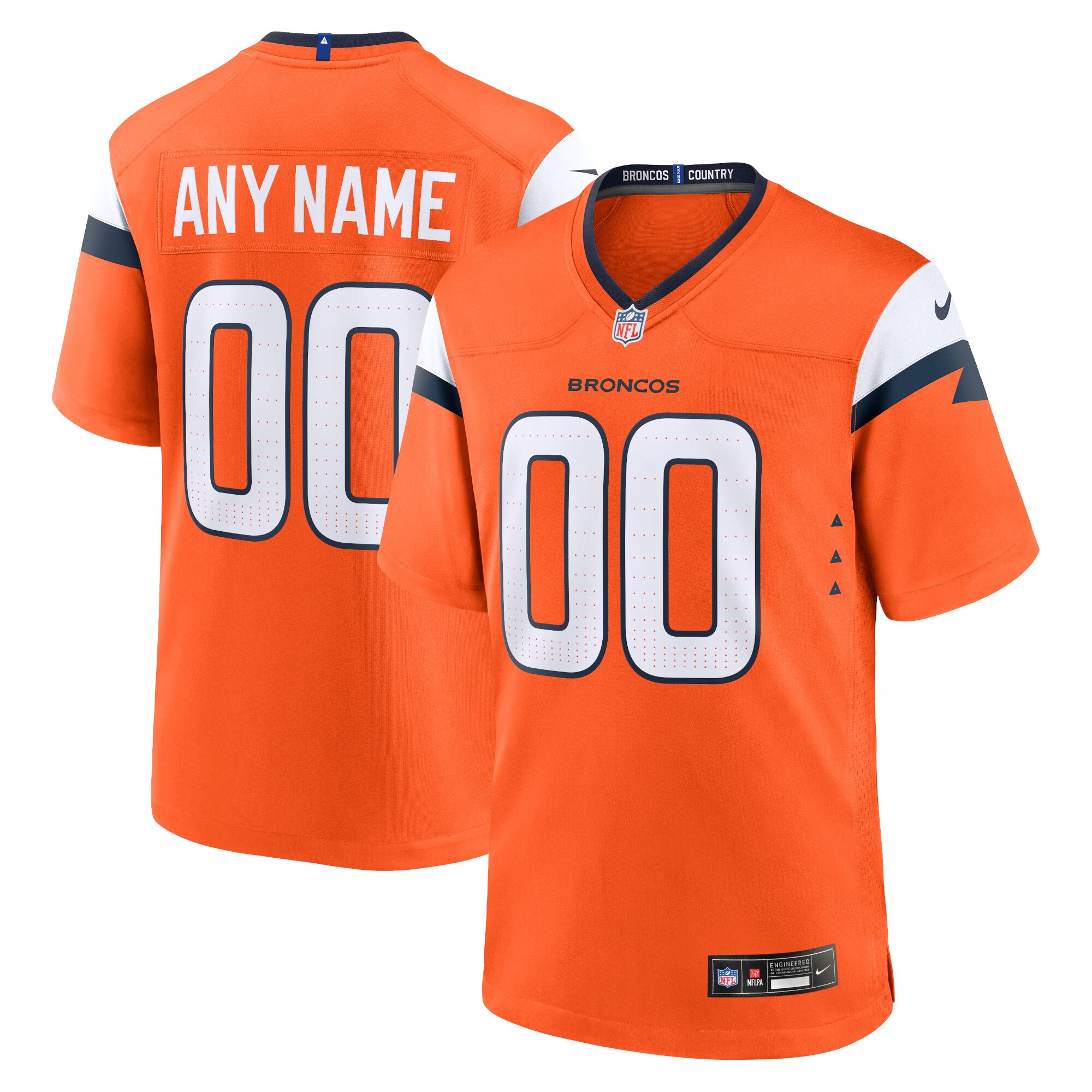 Broncos Orange Custom Jersey nike design - Nike Broncos Orange Custom