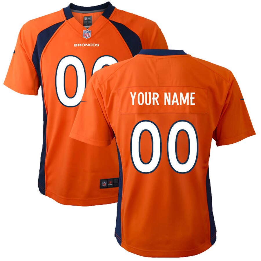 Broncos Orange Custom Jersey nike personalize - Nike Broncos Orange