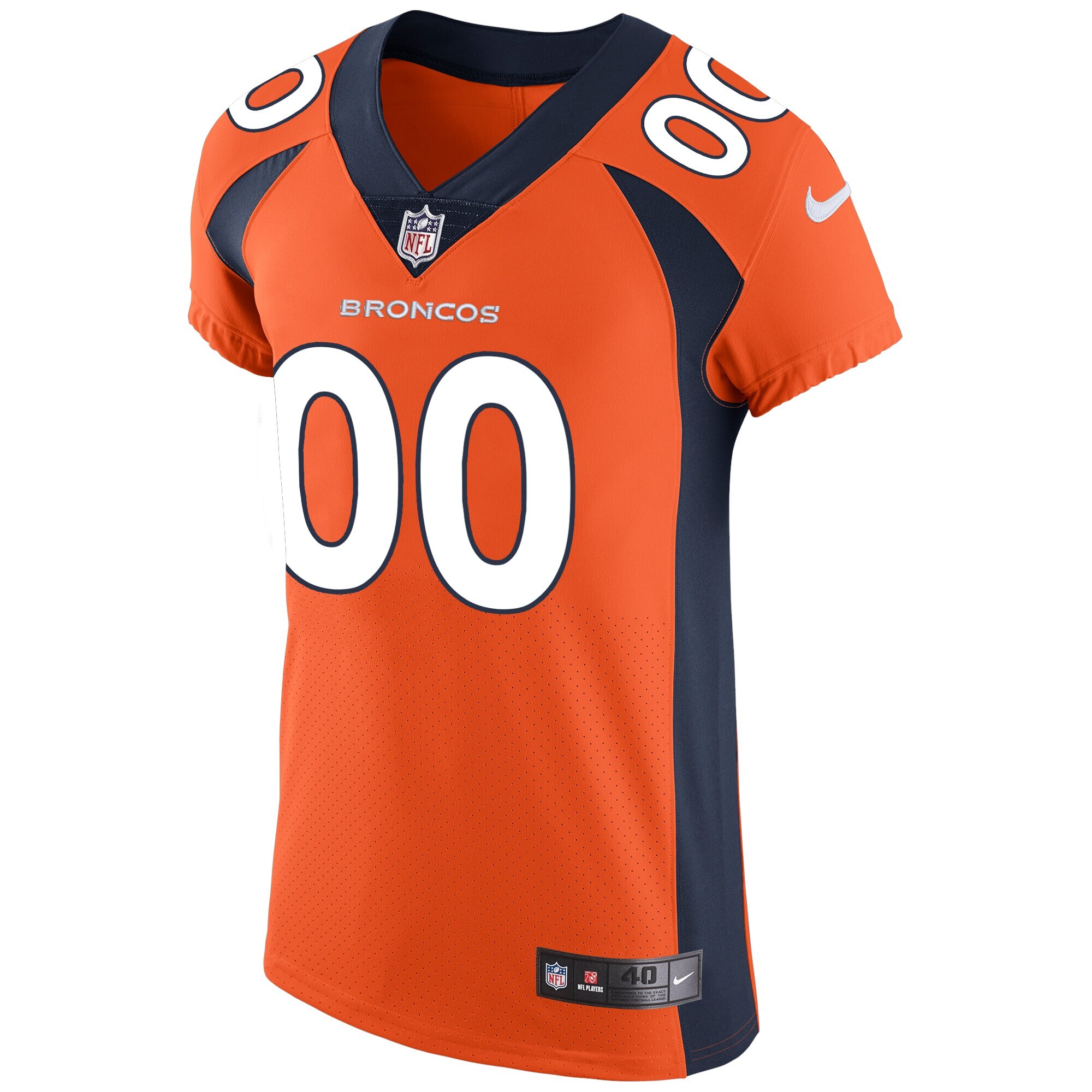 Alternative view of Broncos Orange Custom Jersey personalize - Nike Broncos Orange Custom