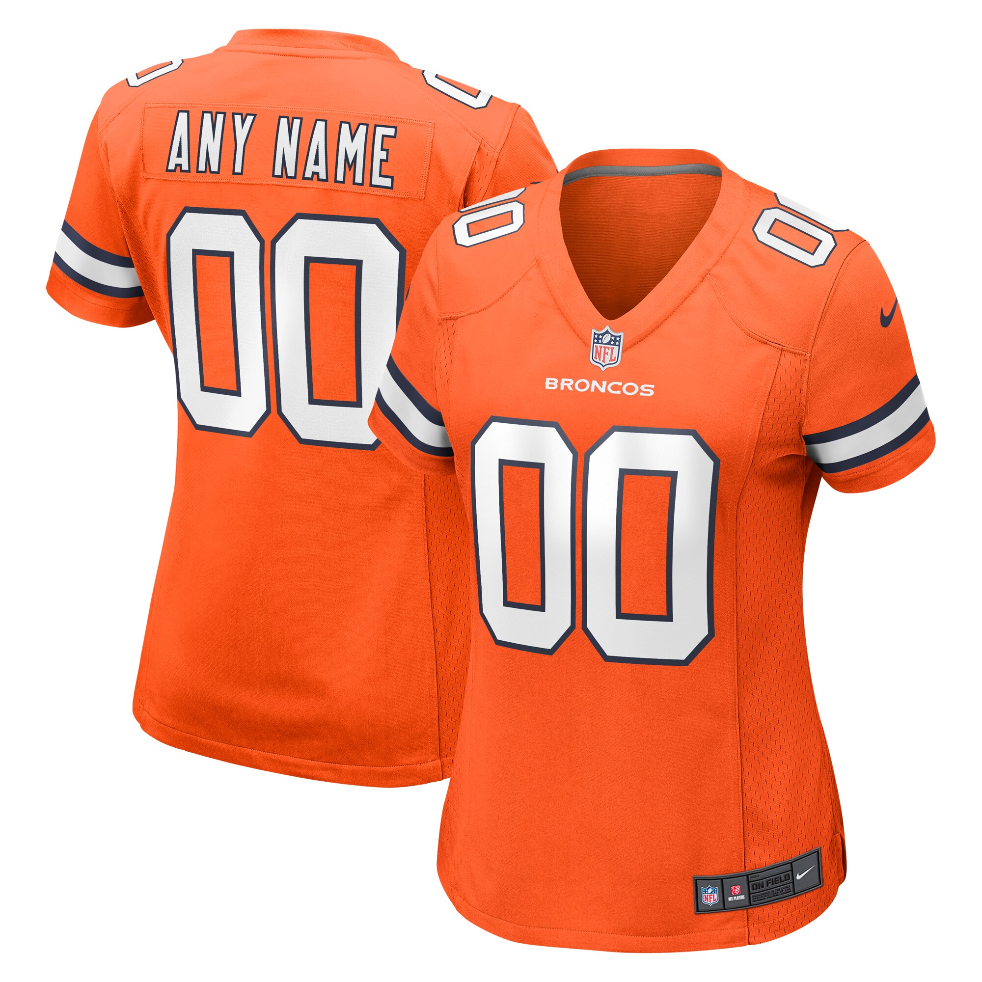 Broncos Orange Women’s Custom Jersey - Nike - Personalize Now!