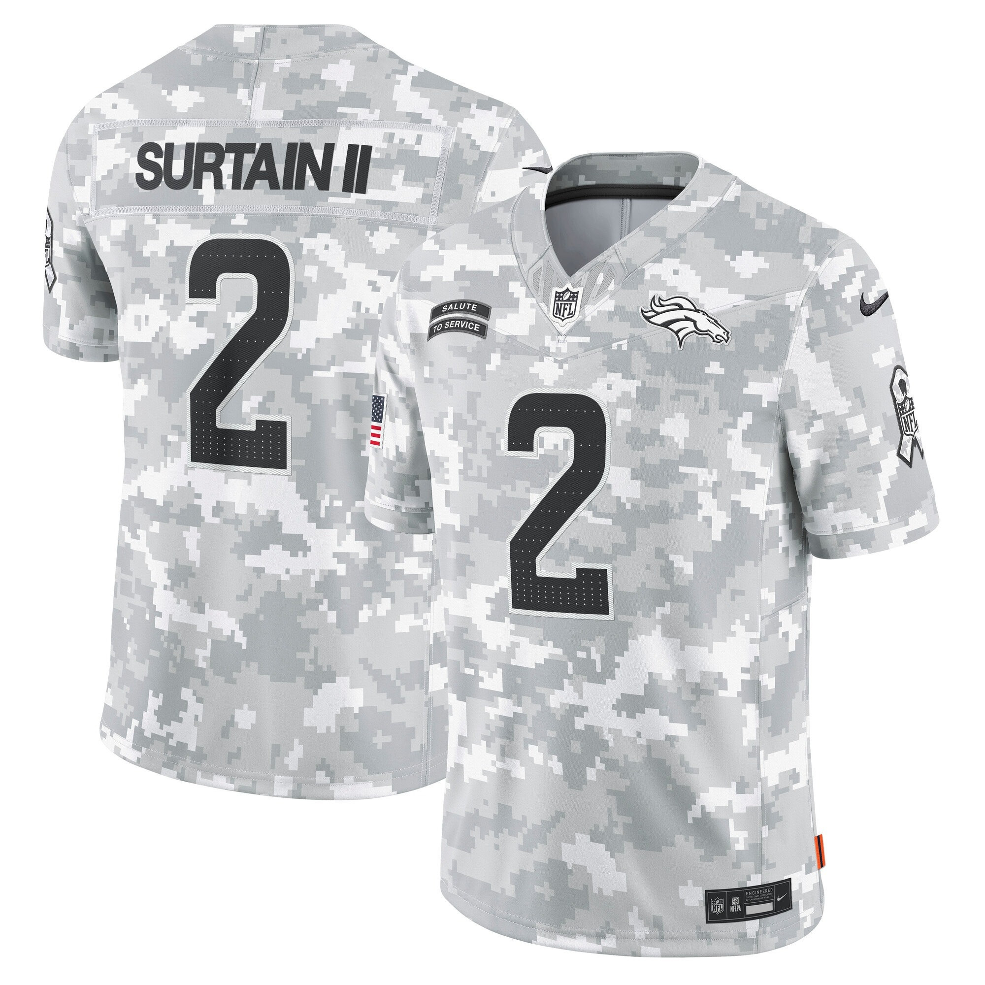Broncos Surtain Camo Jersey - Nike Broncos Surtain II #2 Camo Jersey