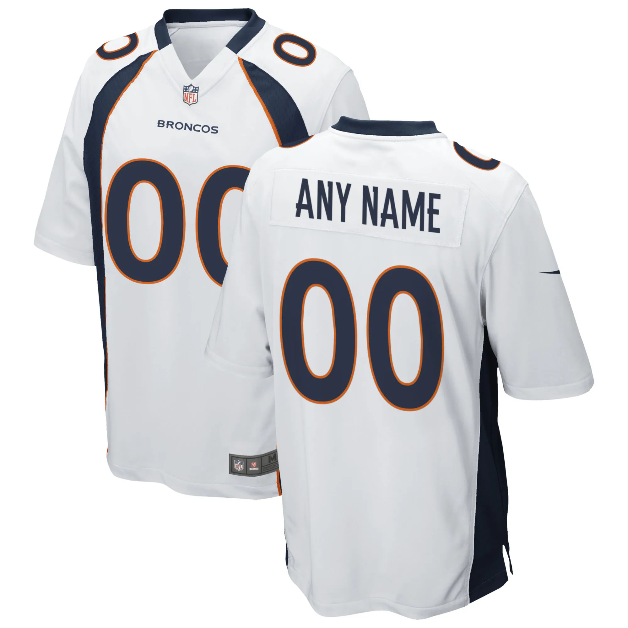 Broncos White Alternate Custom Jersey - Nike - NFL Gear