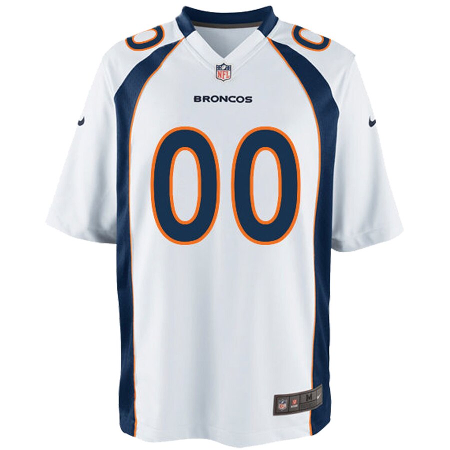 Alternative view of Broncos White Custom Jersey nike - Nike Broncos White Custom Jersey