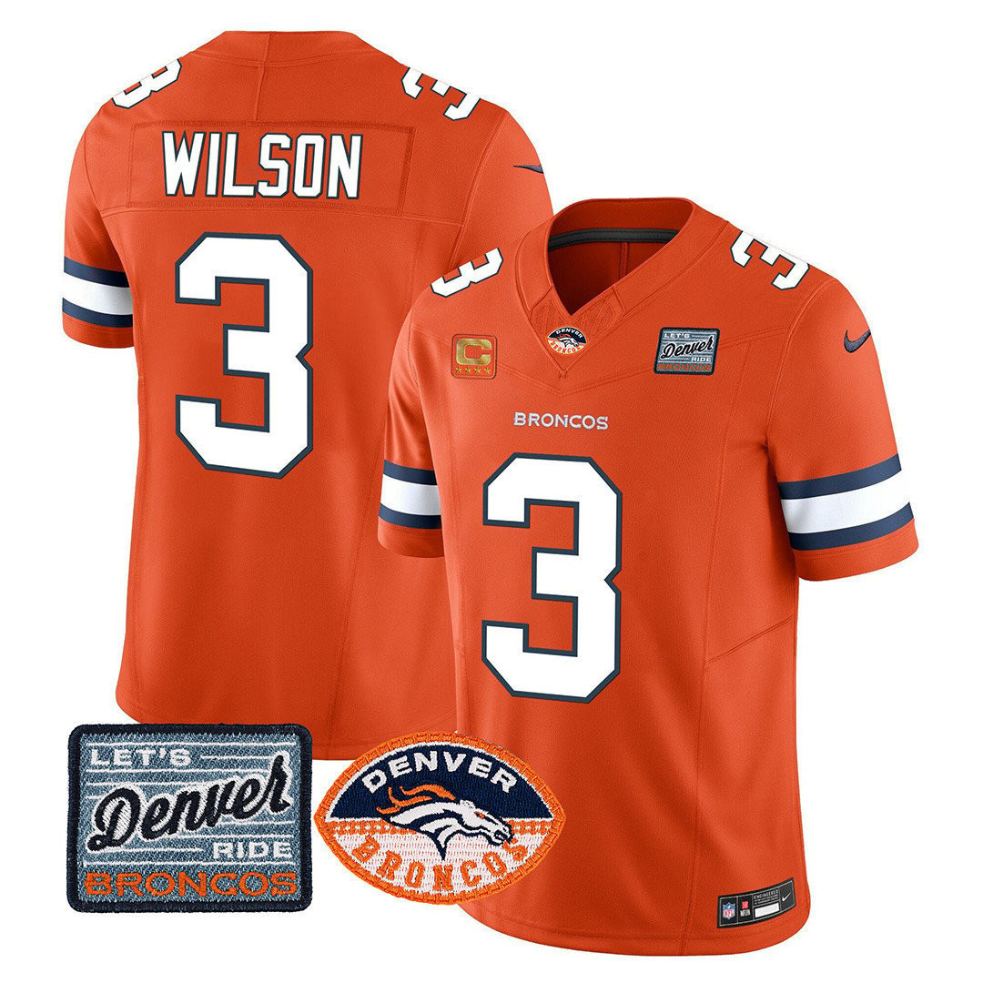 Broncos Wilson Orange Jersey nike - Nike Broncos Wilson Jersey