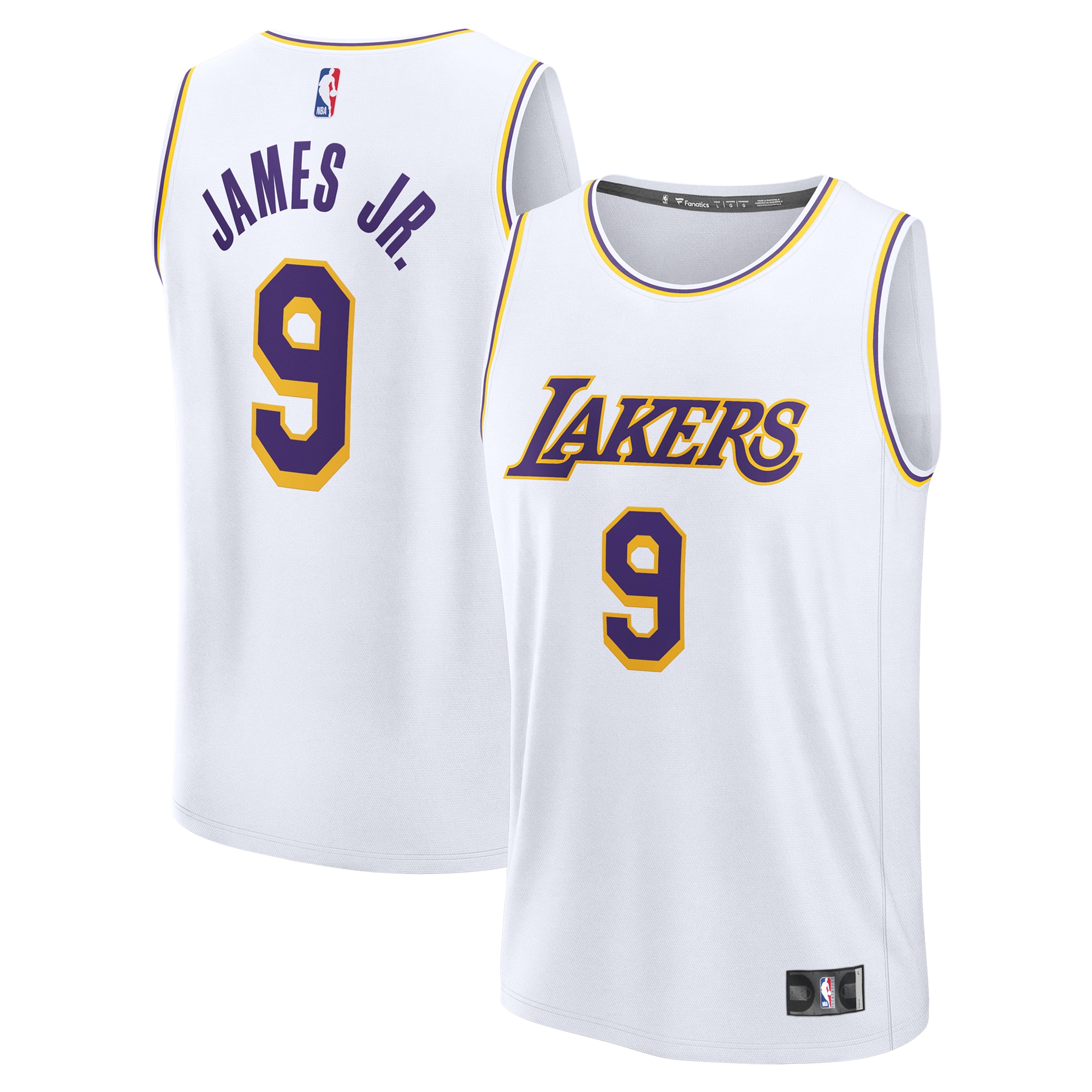 Bronny James Los Angeles Lakers Fanatics Fast Break Player Jersey - Association Edition - White