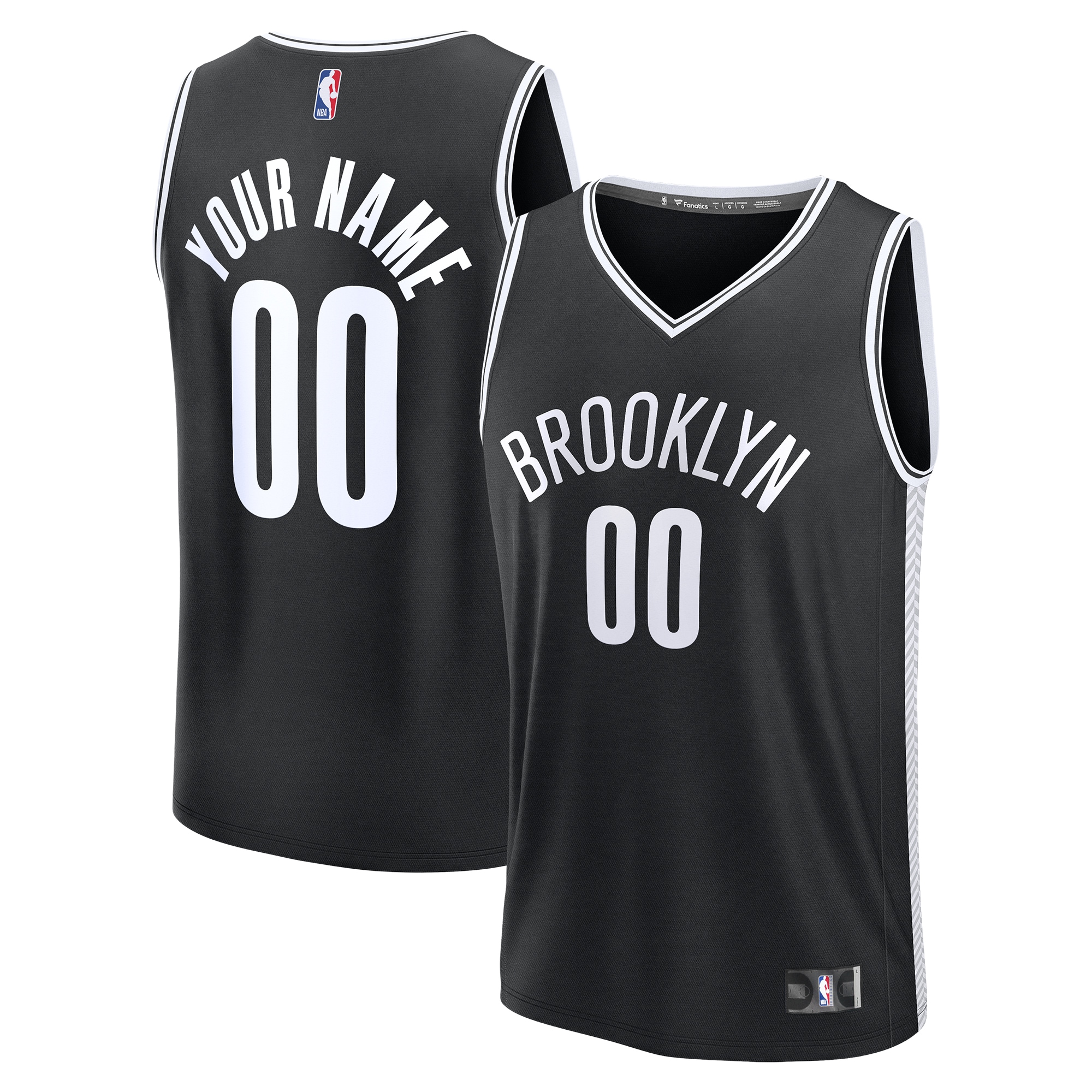 Brooklyn Nets Fanatics Fast Break Custom Jersey - Icon Edition - Black