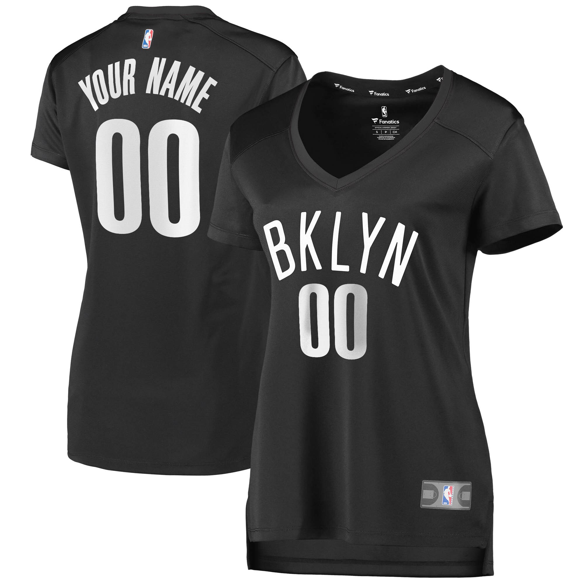 Brooklyn Nets Women’s Custom Jersey - Fanatics - Black