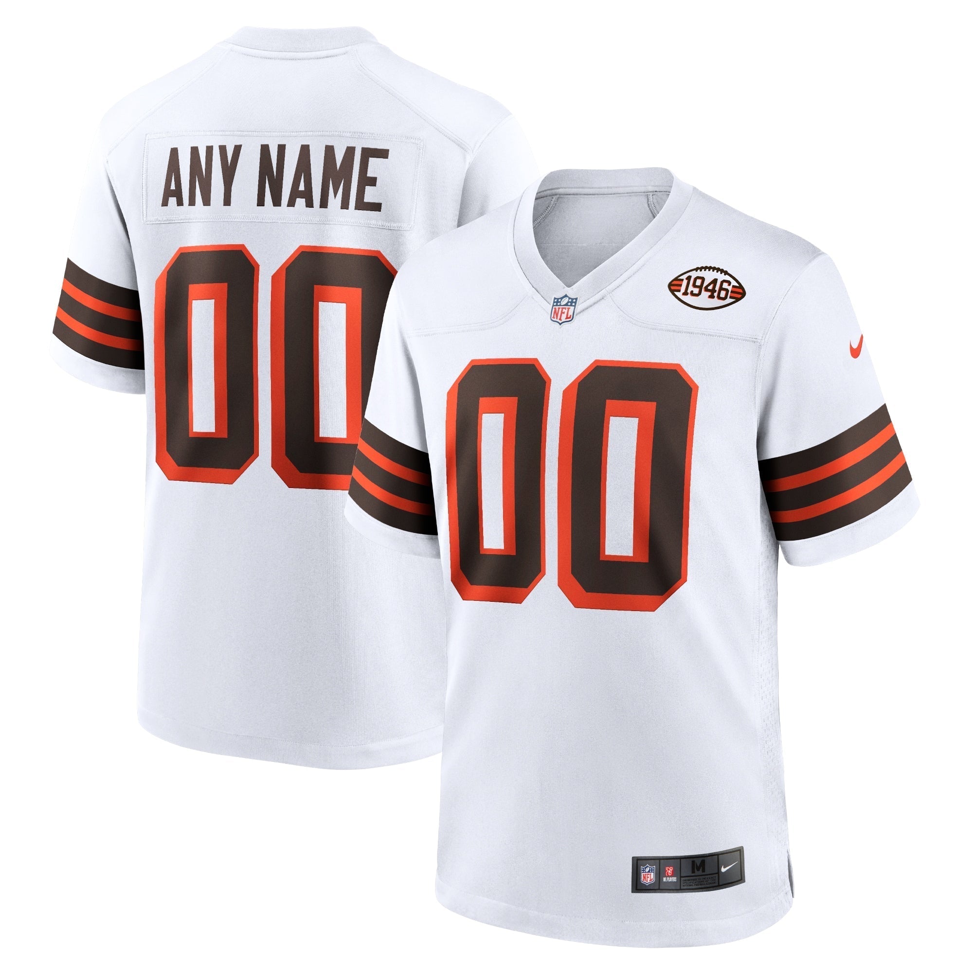 Browns 1946 Throwback Jersey - Nike - White & Brown