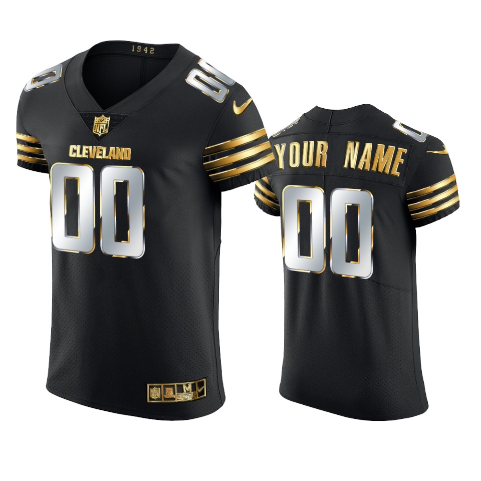 Browns Black Gold Jersey - Nike - Cleveland Custom NFL